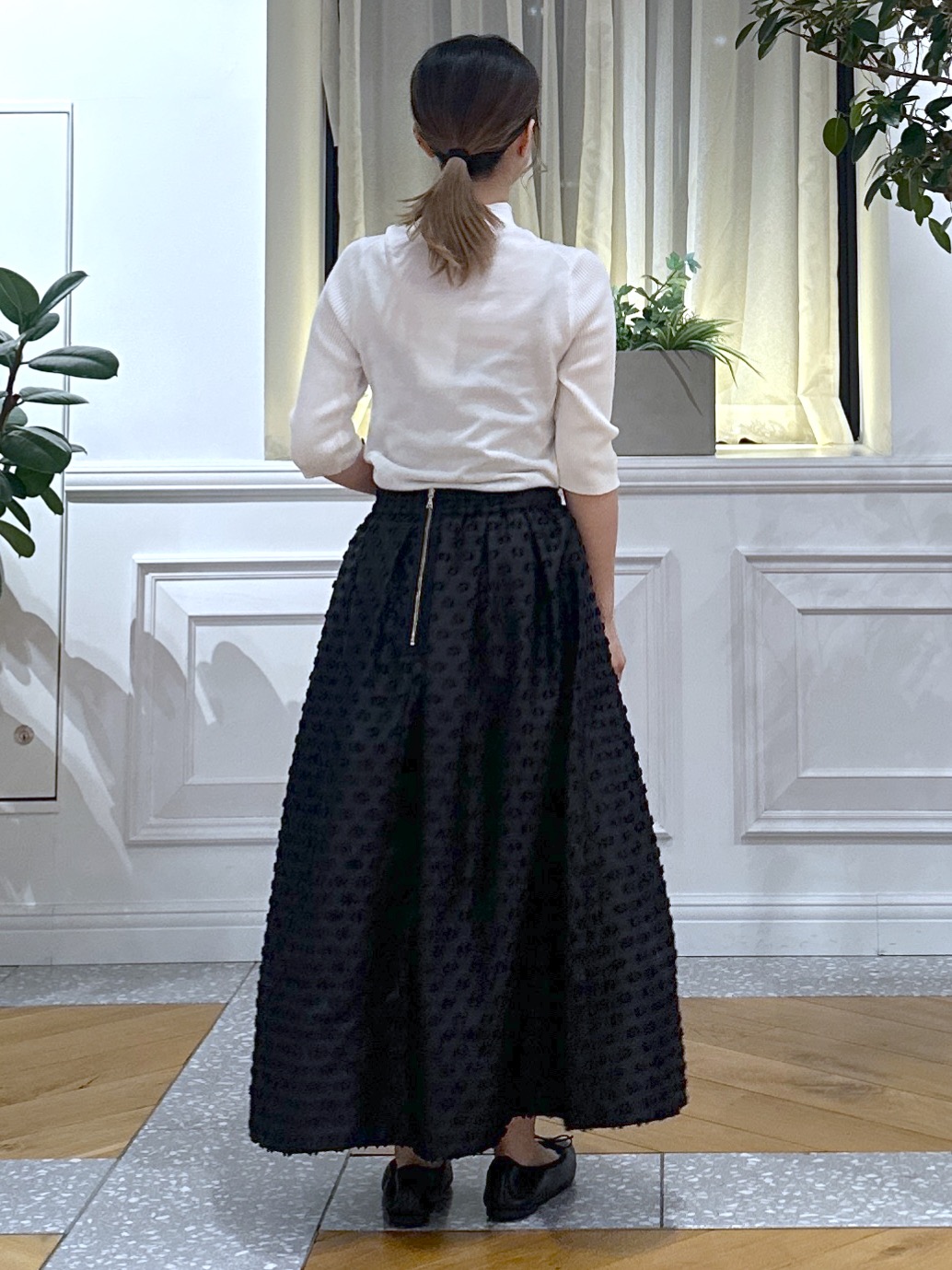 なべこさんの「DRESSTERIOR｜【接触冷感】クールタッチカットハーフスリーブプルオーバー」を使ったコーディネート