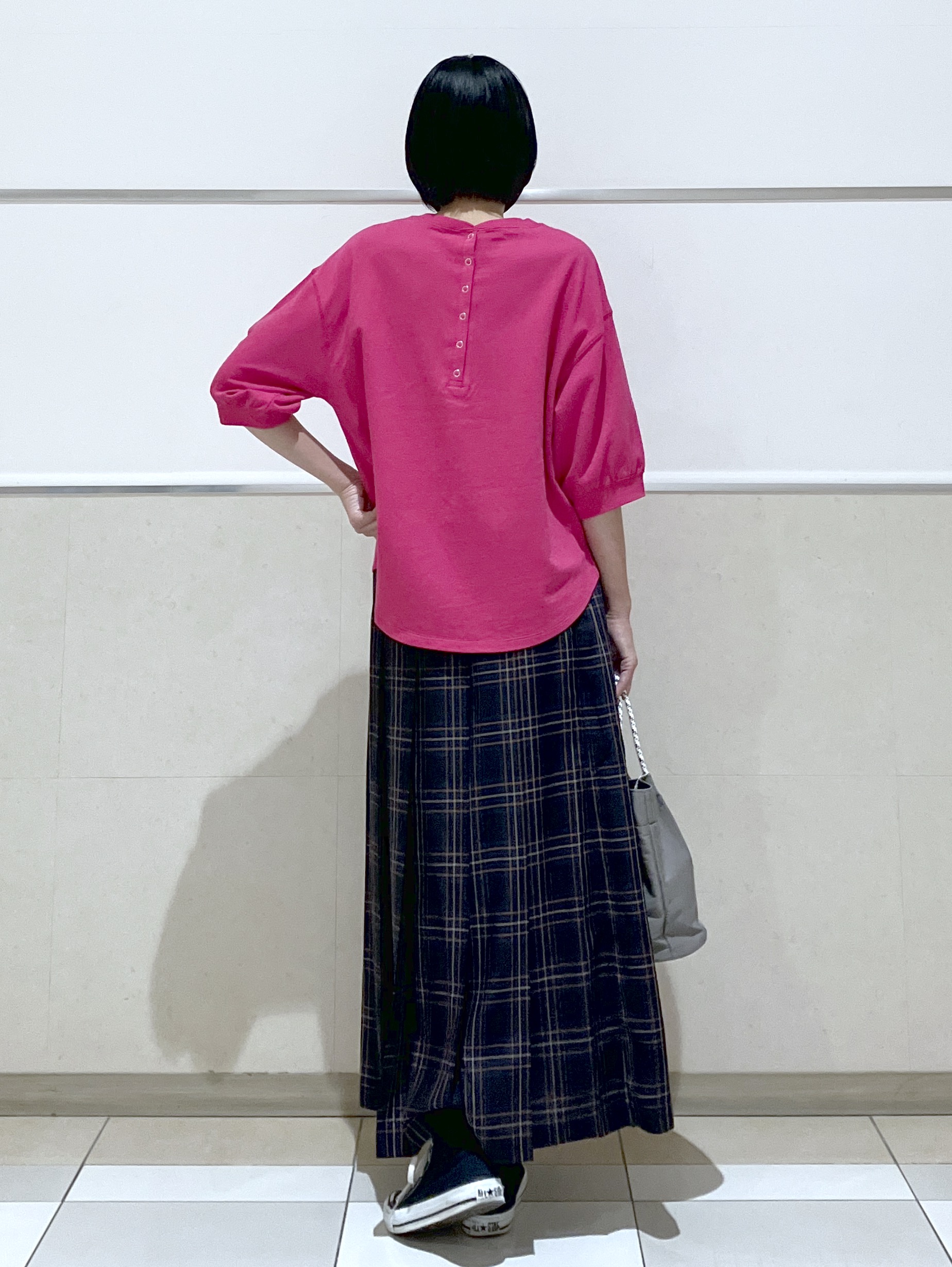 eriko さんの「Dessin｜バックヘンリーカットソー5分袖」を使ったコーディネート