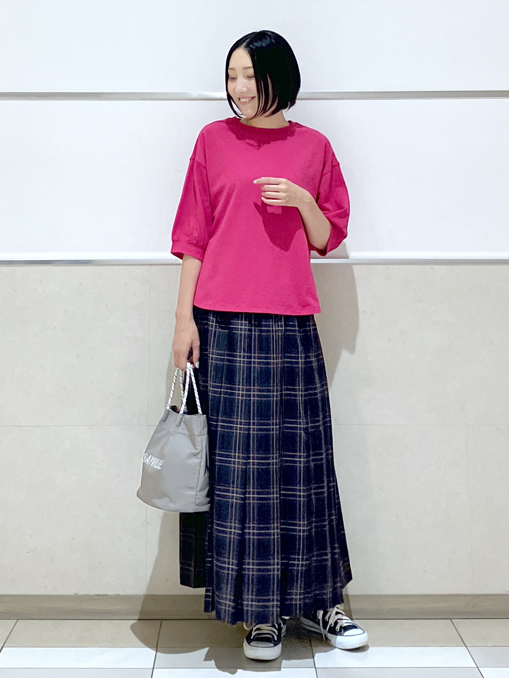 eriko さんの「Dessin｜バックヘンリーカットソー5分袖」を使ったコーディネート