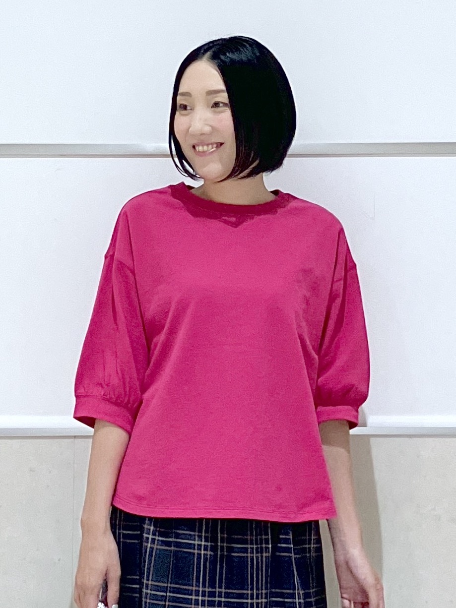 eriko さんの「Dessin｜バックヘンリーカットソー5分袖」を使ったコーディネート