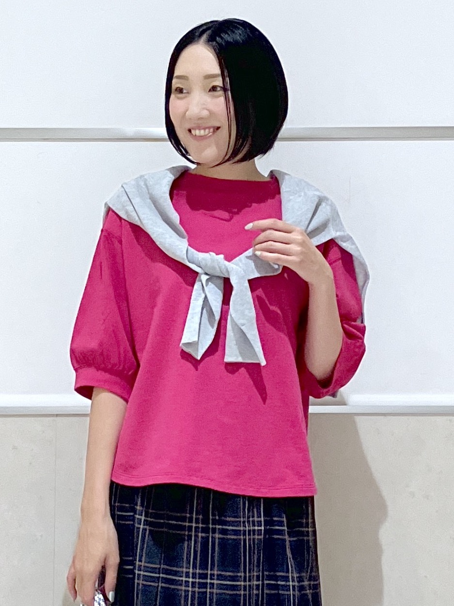 eriko さんの「Dessin｜バックヘンリーカットソー5分袖」を使ったコーディネート