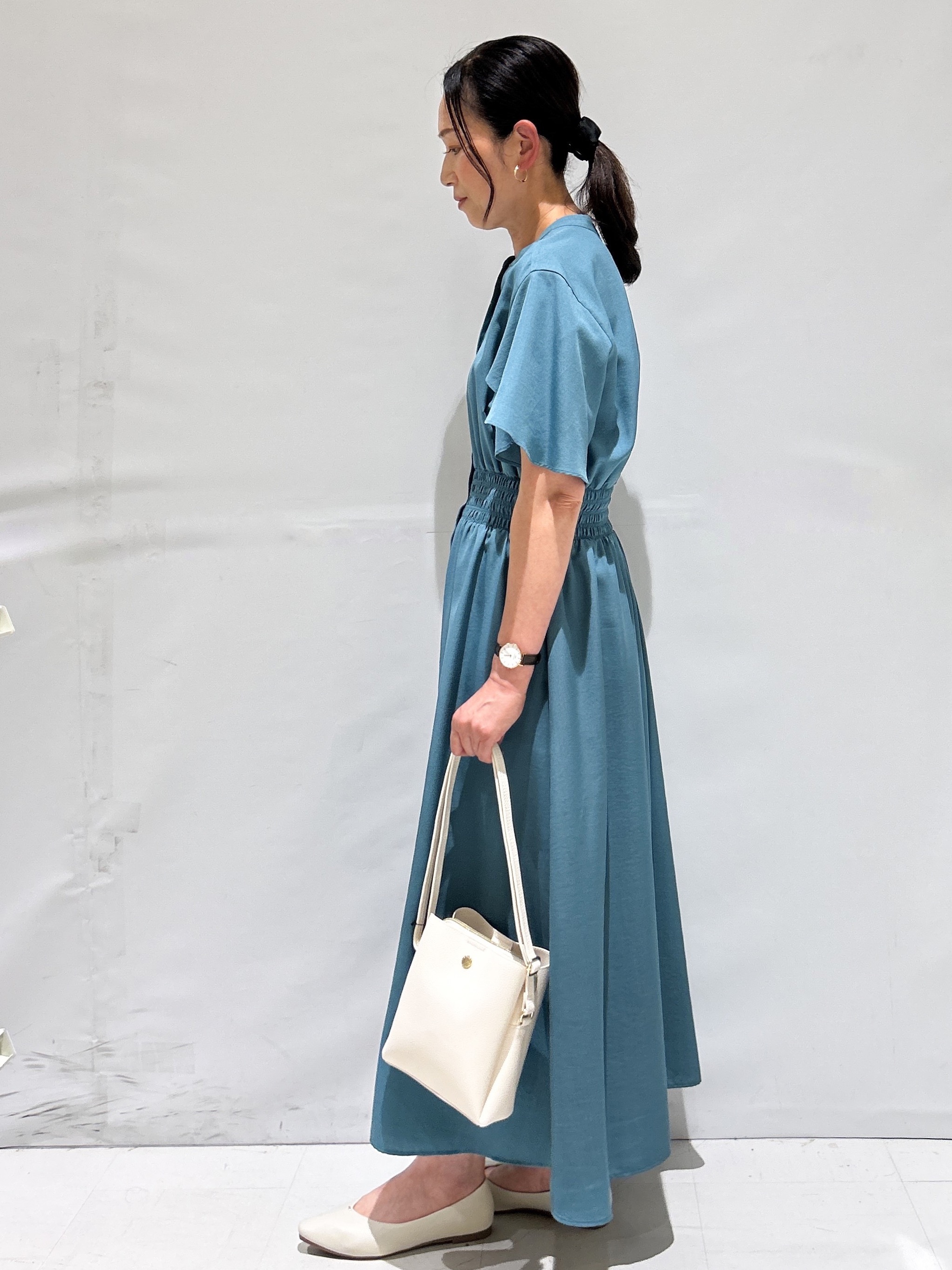 NAOさんの「OPAQUE.CLIP｜スキッパーシャツワンピース【洗濯機OK／イージーアイロン】」を使ったコーディネート