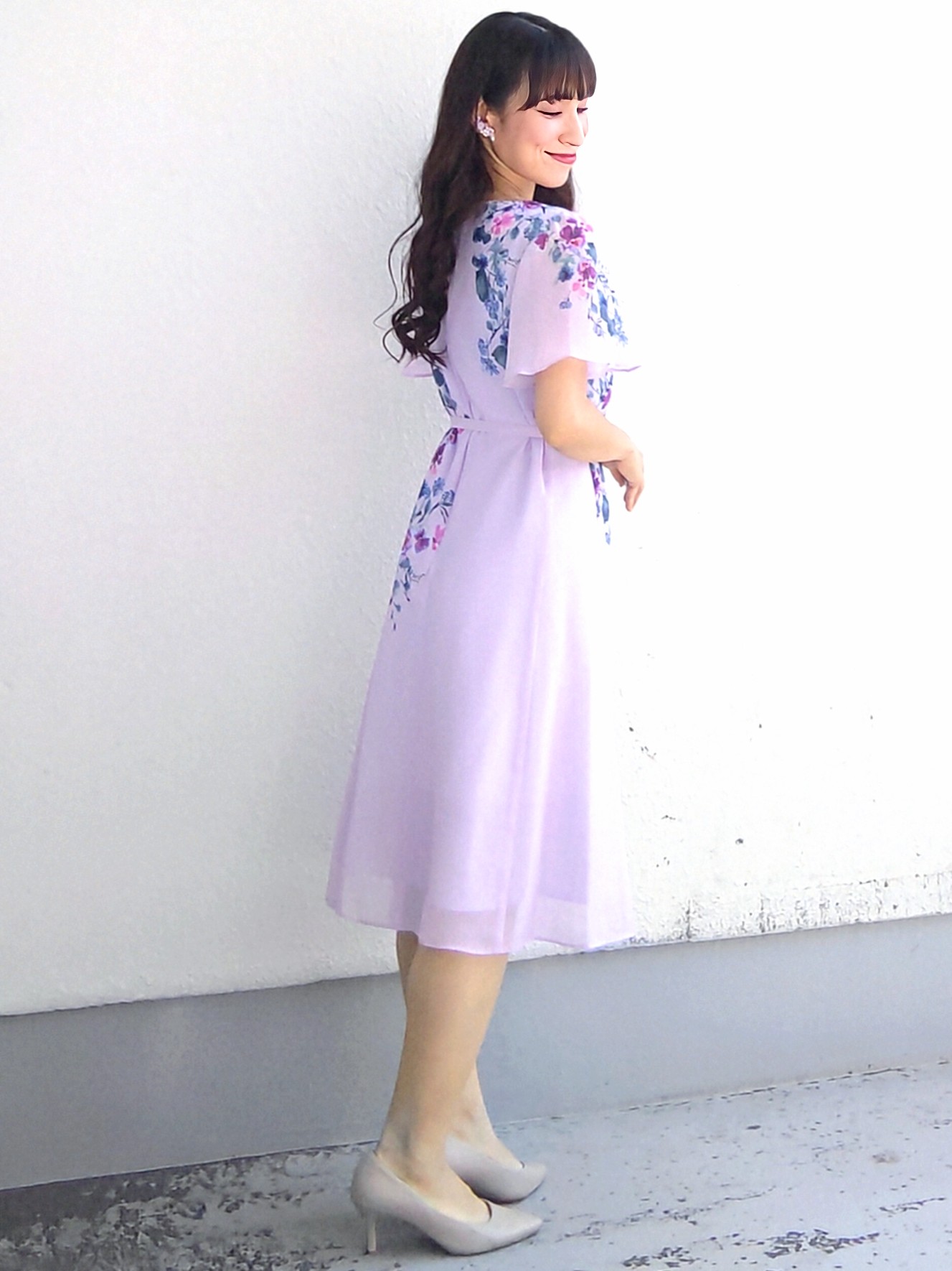 keinaさんの「SunaUna｜【手洗い可／日本製／共布ベルト付き】多色花柄プリントワンピース」を使ったコーディネート