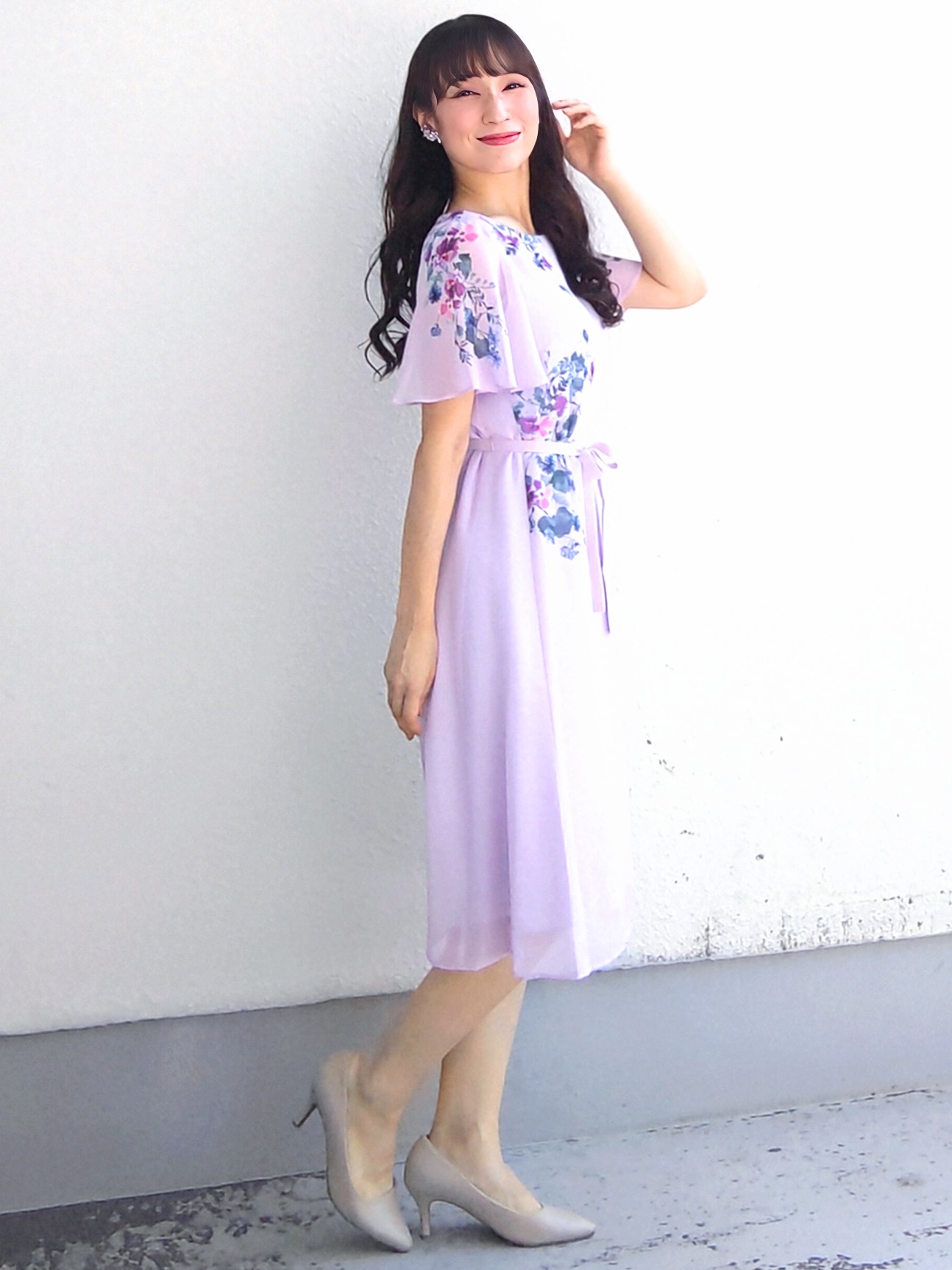 keinaさんの「SunaUna｜【手洗い可／日本製／共布ベルト付き】多色花柄プリントワンピース」を使ったコーディネート