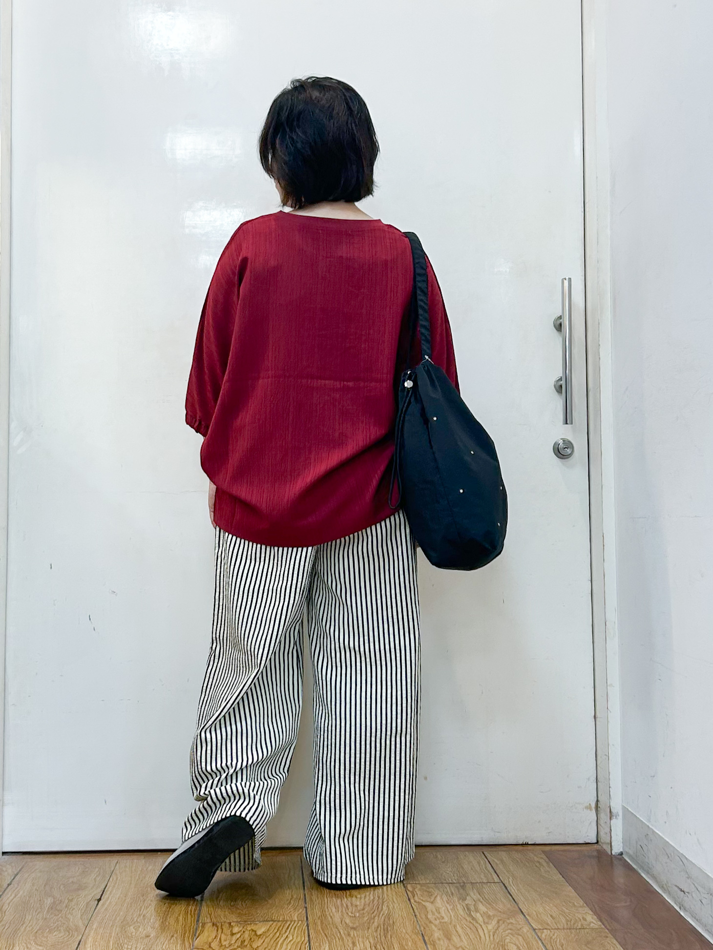 haruさんの「SHOO･LA･RUE｜【インせず着られる/洗濯後しわになりにくい】しぼしぼドルマンブラウス」を使ったコーディネート