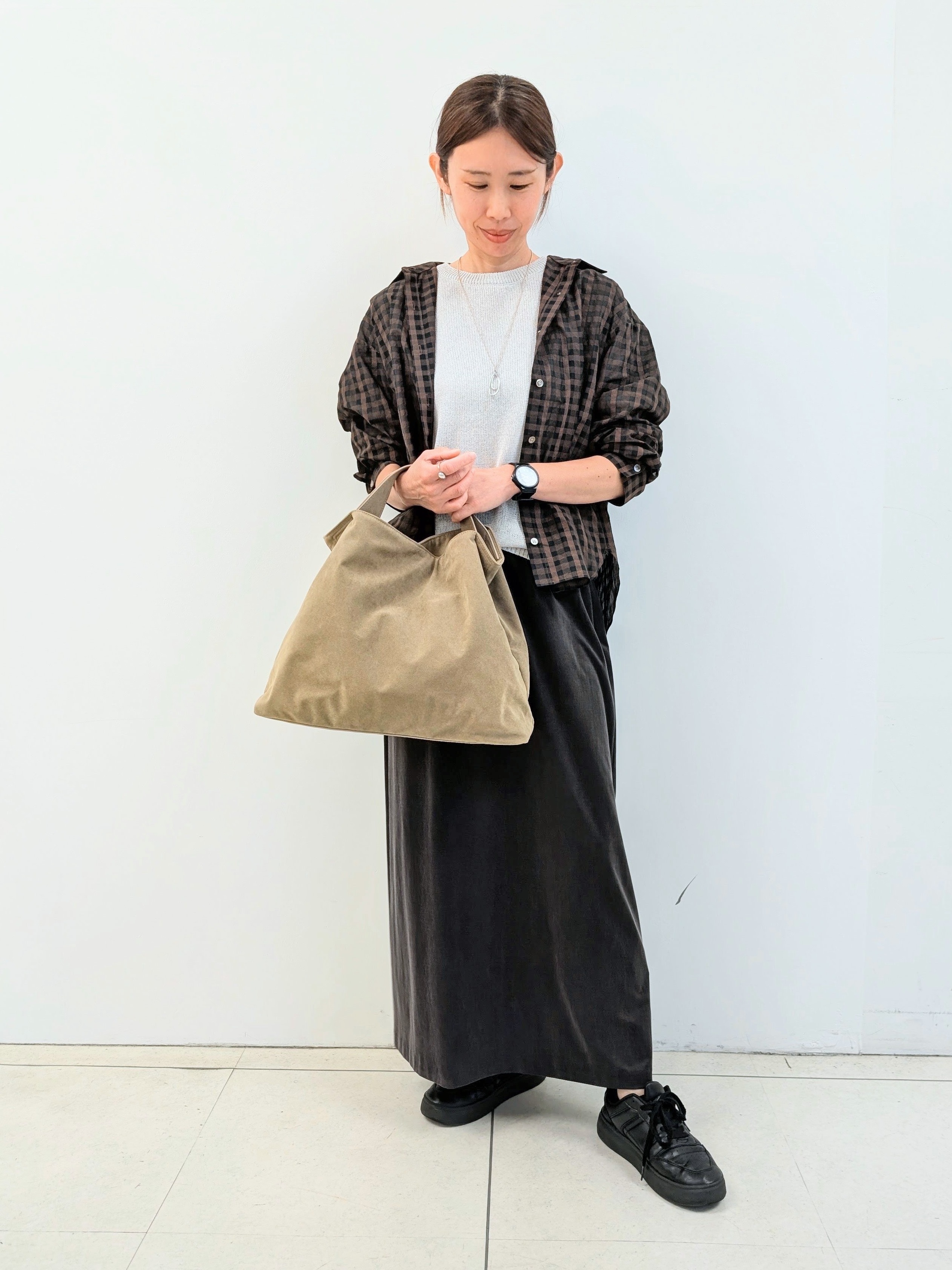 erikkoさんの「UNTITLED｜【洗える/ゆったり】クルーネックドライニット」を使ったコーディネート