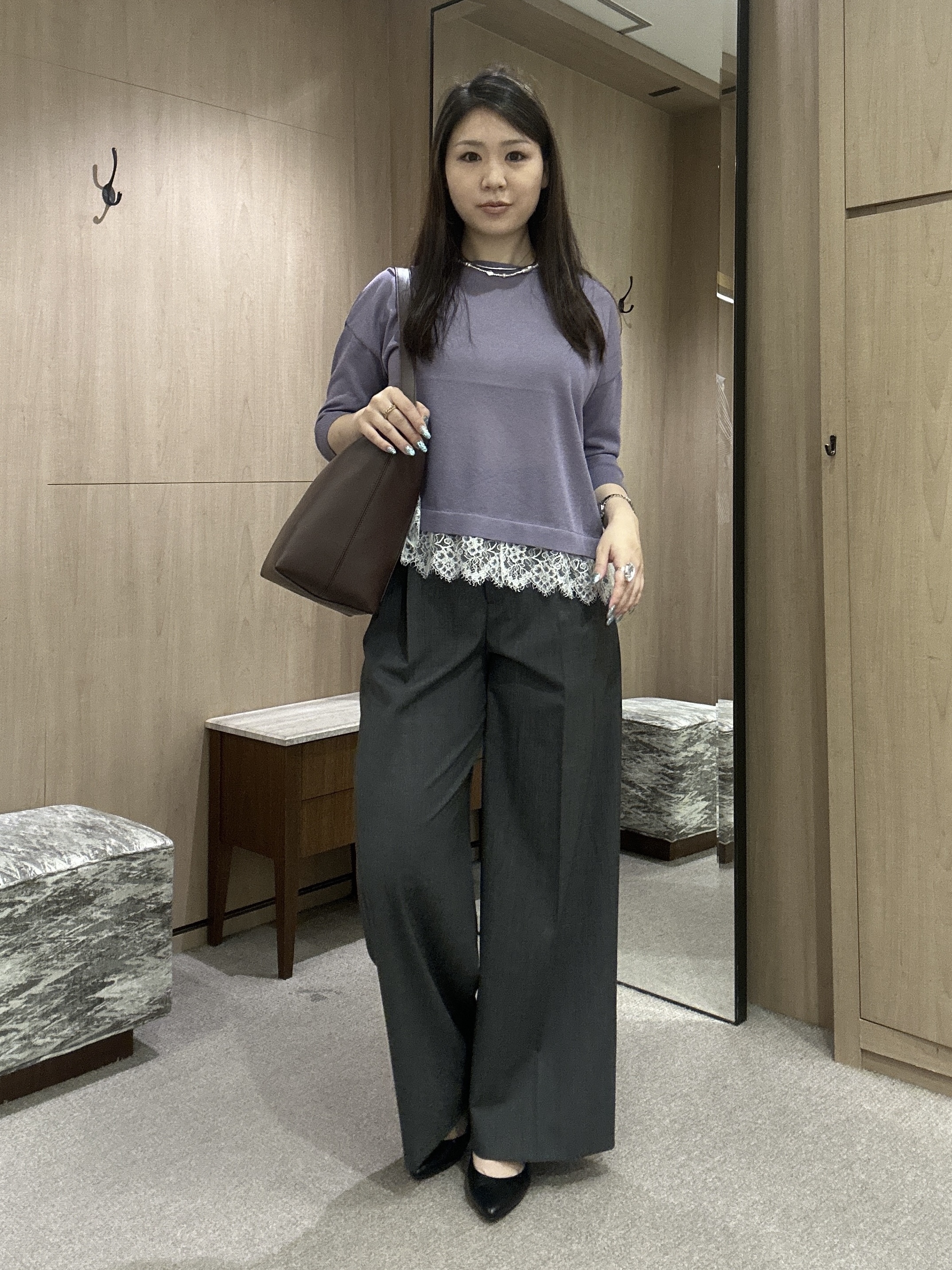 YURIさんの「UNTITLED｜スプリットレザーワンショルダー」を使ったコーディネート