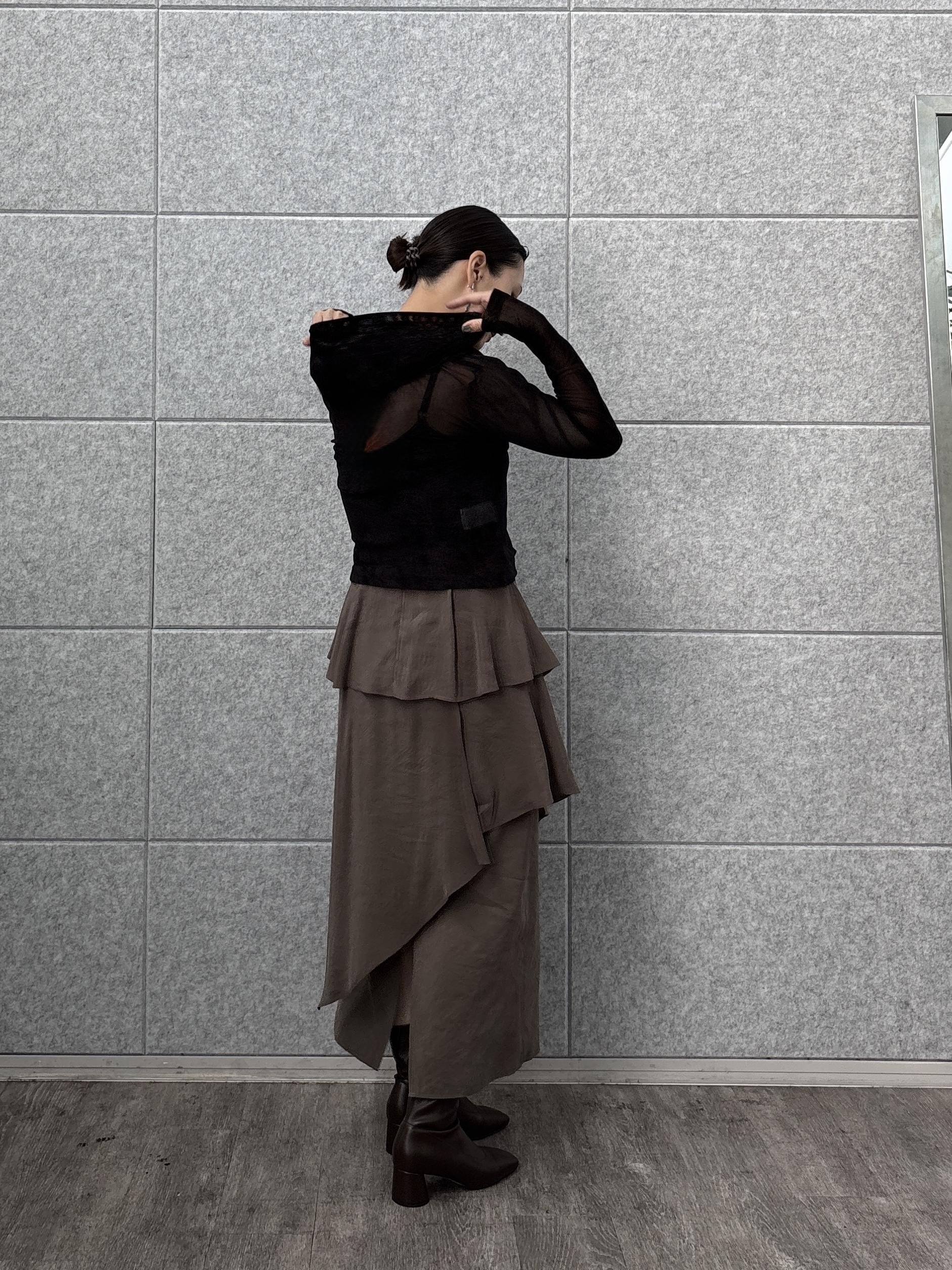 ayanoさんの「INDIVI｜ベロアライクジップフーディ」を使ったコーディネート