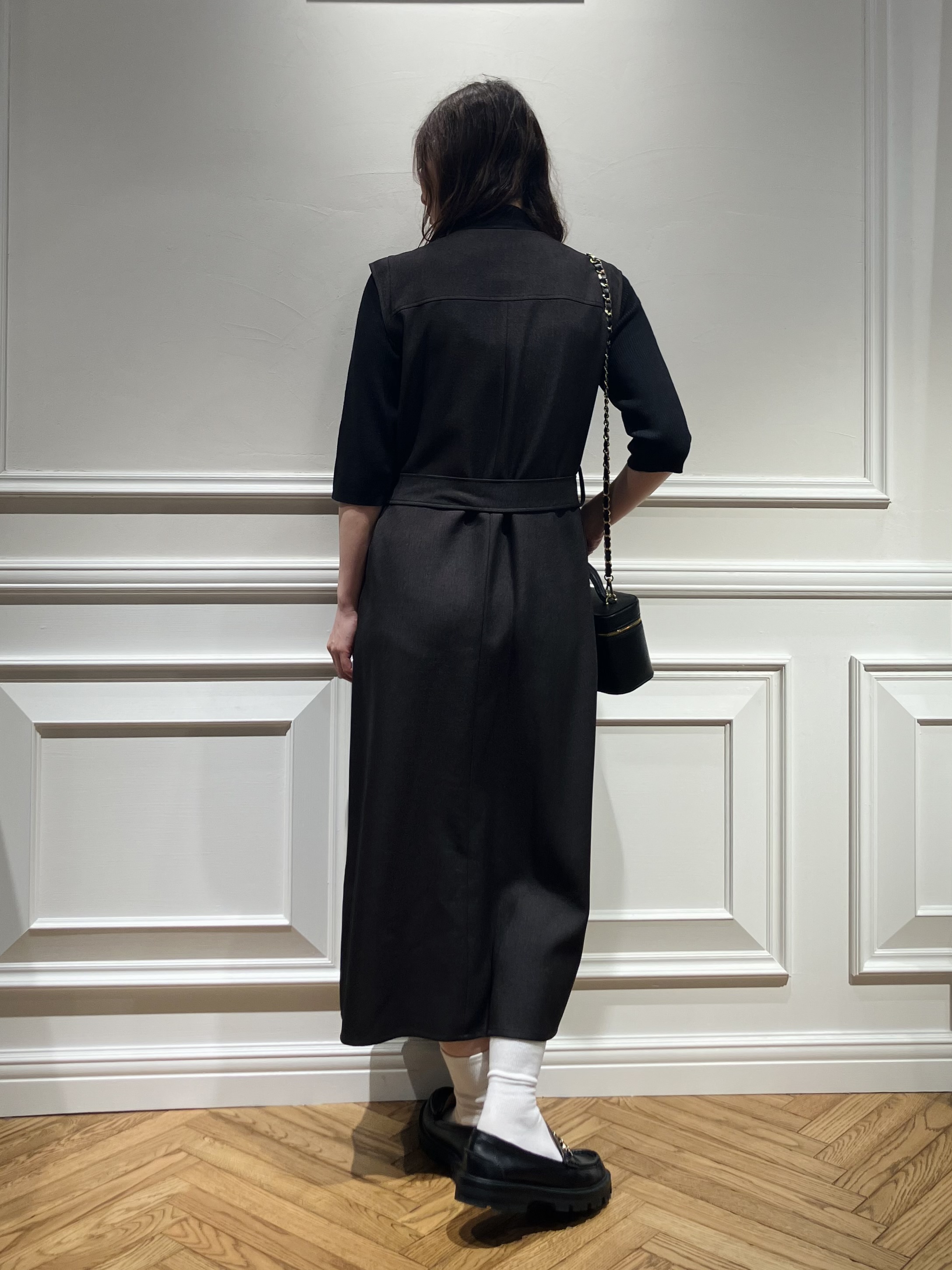TSUKUIさんの「DRESSTERIOR｜ウォッシャブルツイードライクワンピース」を使ったコーディネート