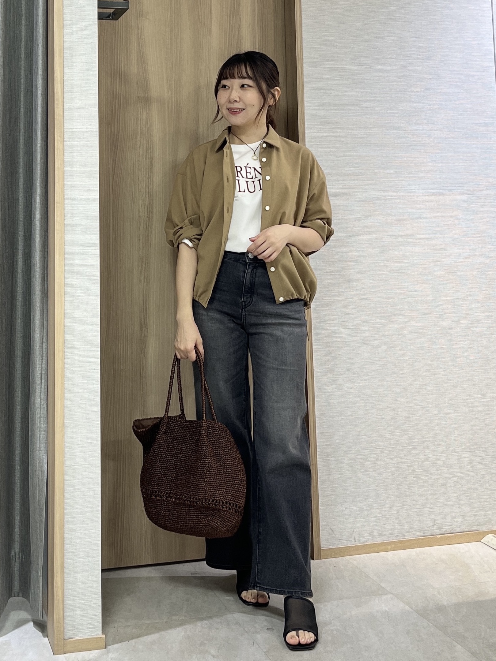 KAHOさんの「UNTITLED｜【セットアップ可/UVカット/接触冷感】エアリークールドロストシャツ」を使ったコーディネート