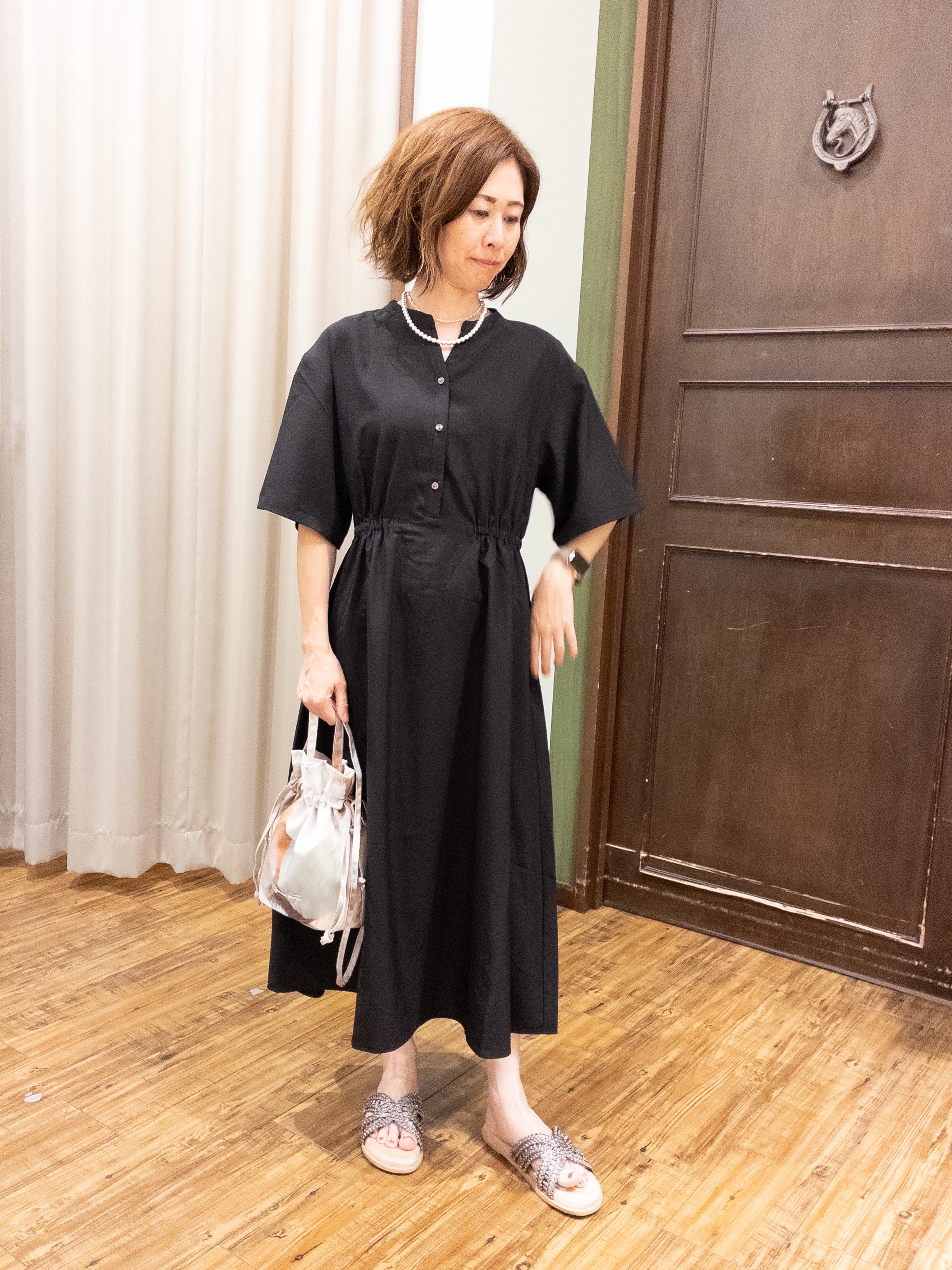 yukaさんの「SHOO･LA･RUE｜【UV/さらさらタッチ】女性らしさ漂う 5分袖ボレロカーディガン」を使ったコーディネート