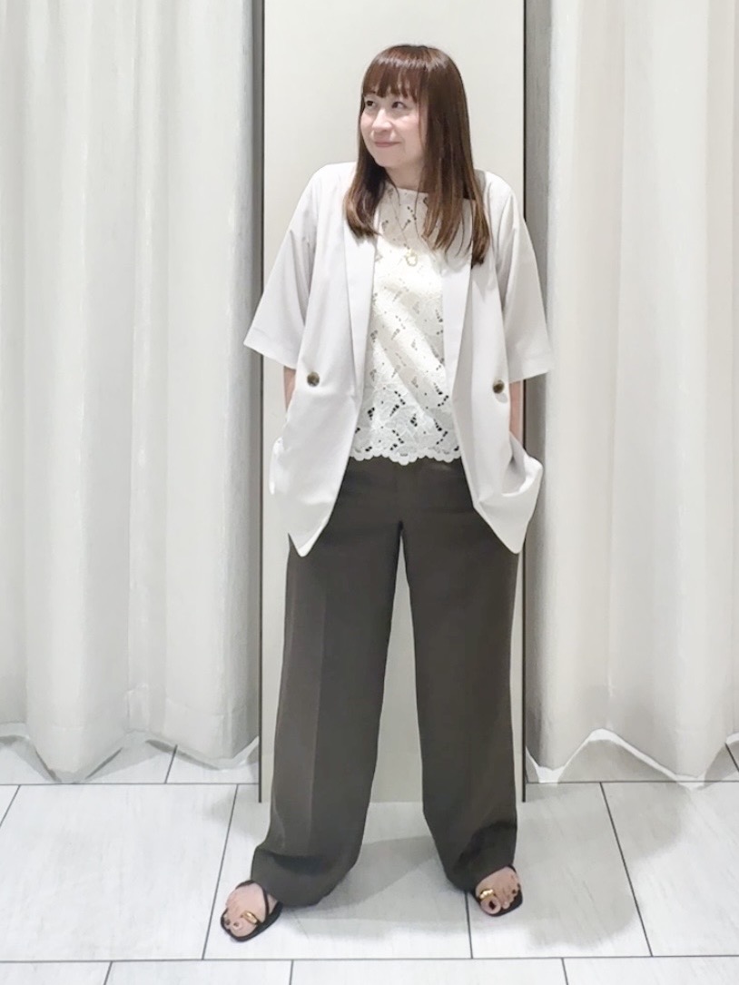 ʏᴜᴋɪᴋᴏさんの「UNTITLED｜【セットアップ可/UVカット/通気性】エアリークール半袖ジャケット」を使ったコーディネート