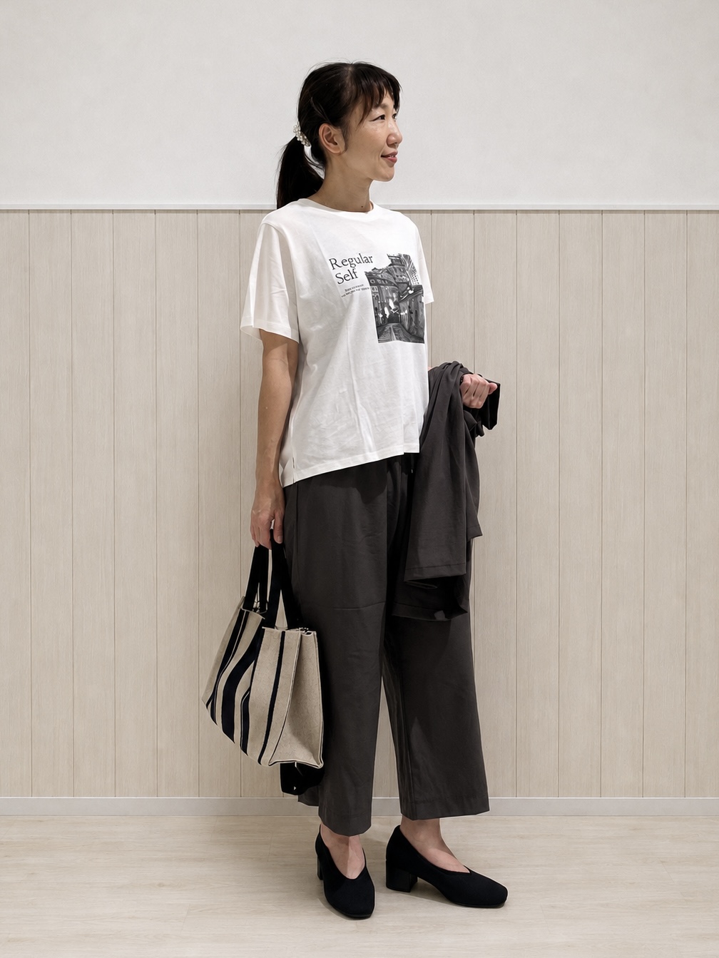 まつみさんの「SHOO･LA･RUE｜【高レビュー/洗濯機可/セットアップ可】軽凛(かろりん) ひんやり半袖ジャケット」を使ったコーディネート