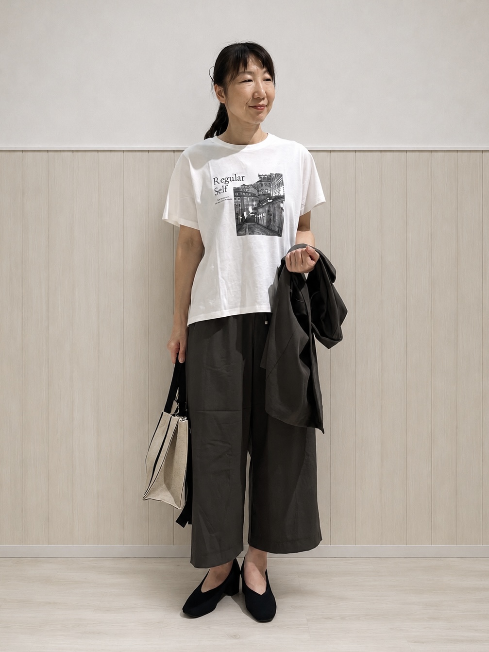 まつみさんの「SHOO･LA･RUE｜【高レビュー/洗濯機可/セットアップ可】軽凛(かろりん) ひんやり半袖ジャケット」を使ったコーディネート