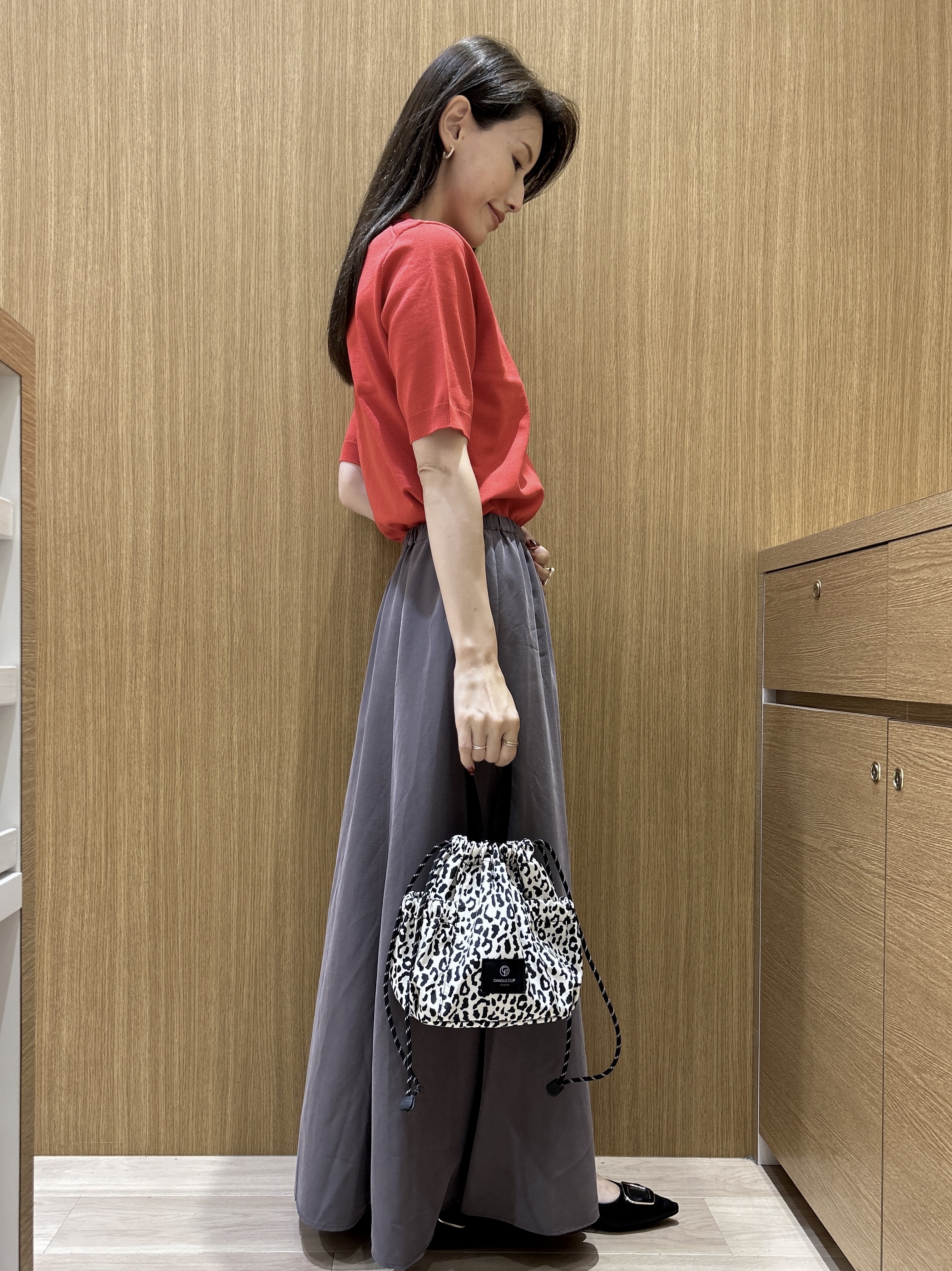 maiさんの「OPAQUE.CLIP｜【モンチッチ】刺繍入りポロニット《洗濯機OK》」を使ったコーディネート