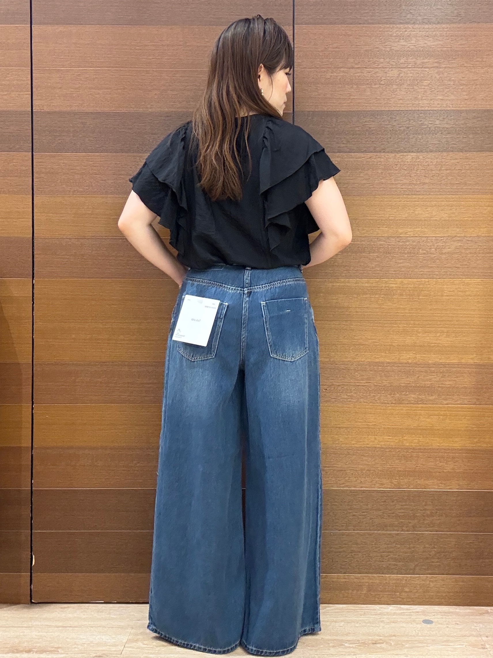 maichiさんの「OPAQUE.CLIP｜【接触冷感／UVケア】ハートネックレースレイヤードトップス《洗濯機OK／6col》」を使ったコーディネート
