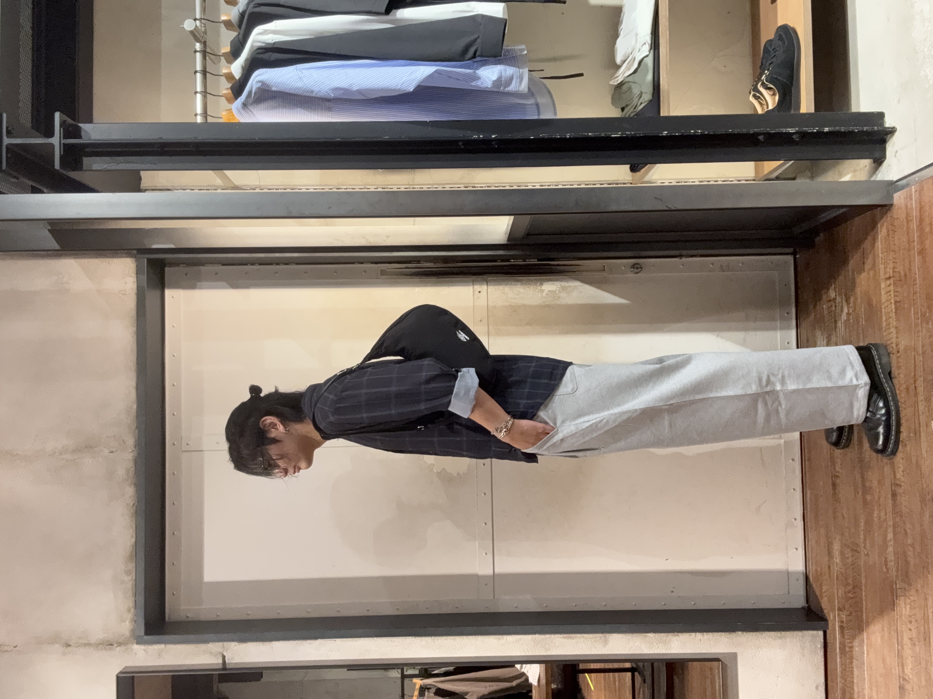 大江正眞さんの「tk.TAKEO KIKUCHI｜【接触冷感】シアーチェックシャツ」を使ったコーディネート
