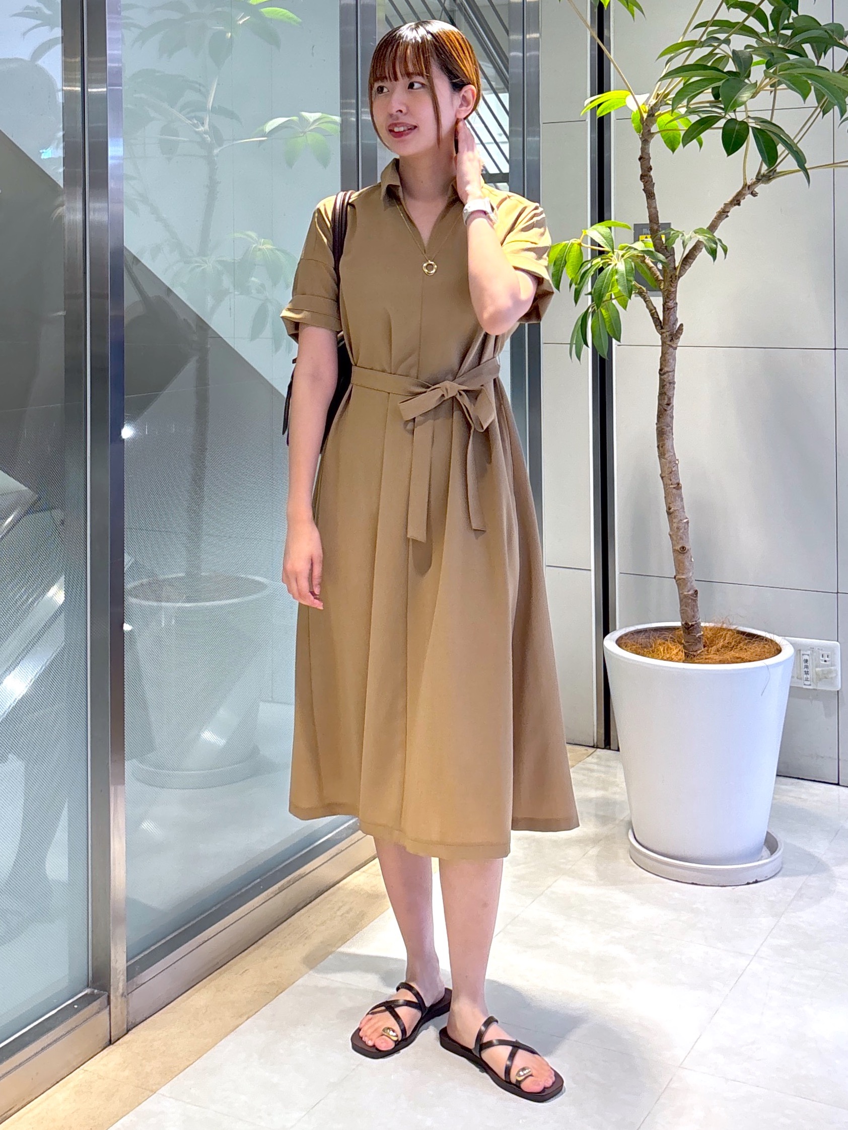 yukaさんの「UNTITLED｜【UVカット/接触冷感/通気性】エアリークールワンピース」を使ったコーディネート