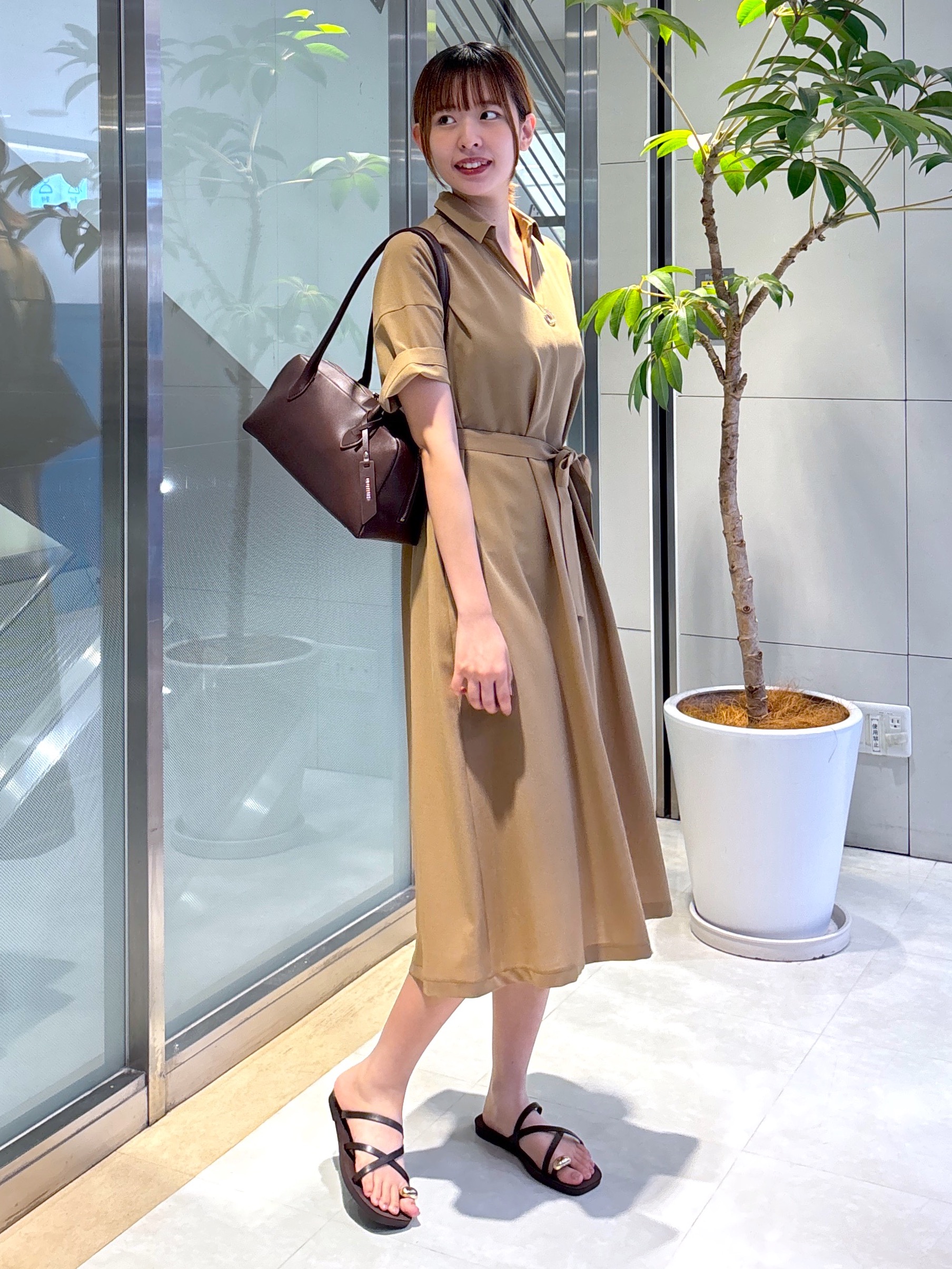 yukaさんの「UNTITLED｜【UVカット/接触冷感/通気性】エアリークールワンピース」を使ったコーディネート