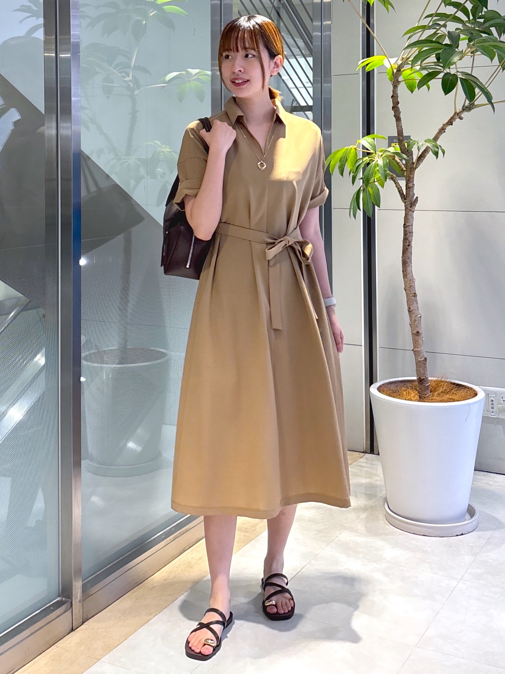 yukaさんの「UNTITLED｜【UVカット/接触冷感/通気性】エアリークールワンピース」を使ったコーディネート