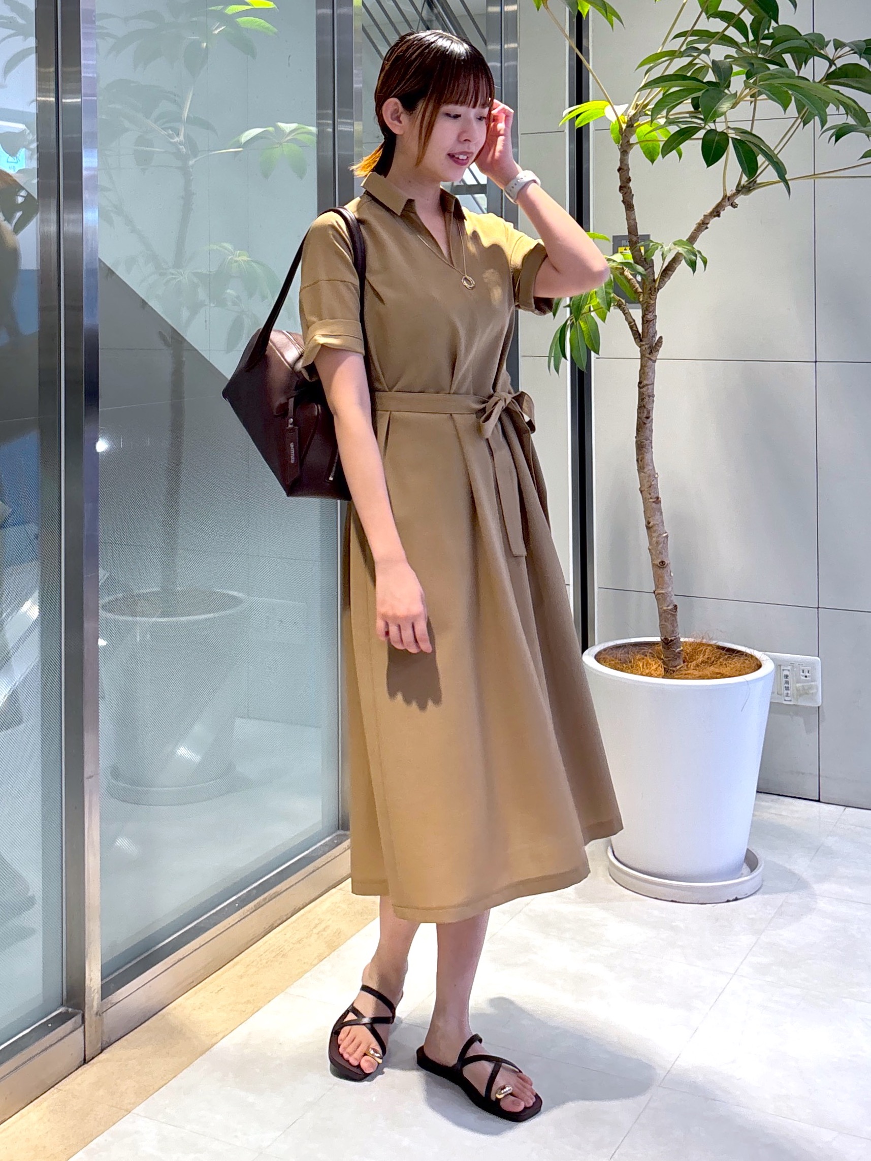 yukaさんの「UNTITLED｜【UVカット/接触冷感/通気性】エアリークールワンピース」を使ったコーディネート