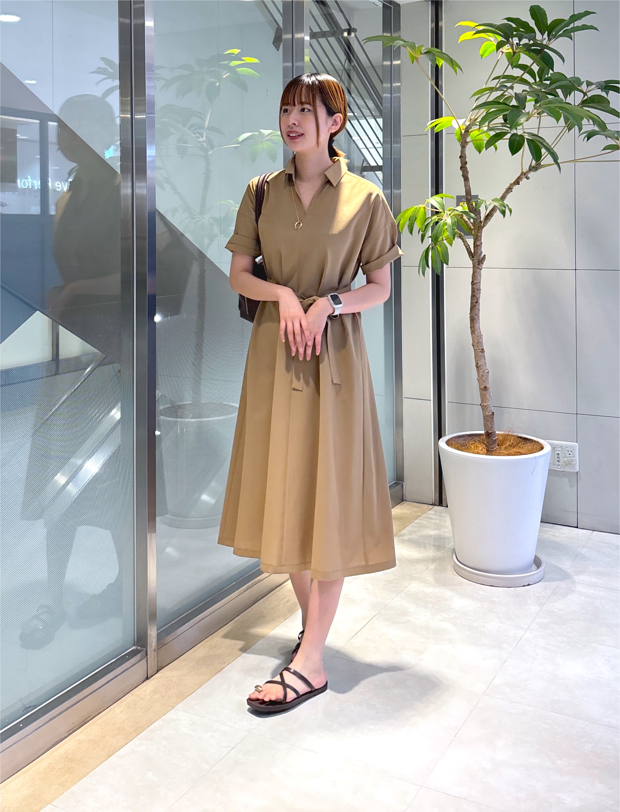 yukaさんの「UNTITLED｜【UVカット/接触冷感/通気性】エアリークールワンピース」を使ったコーディネート