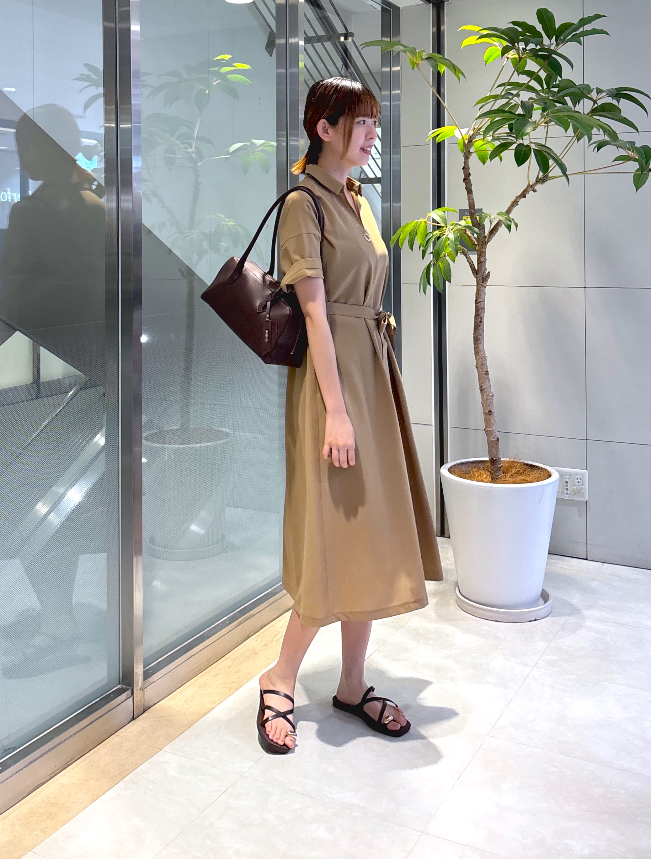yukaさんの「UNTITLED｜【UVカット/接触冷感/通気性】エアリークールワンピース」を使ったコーディネート