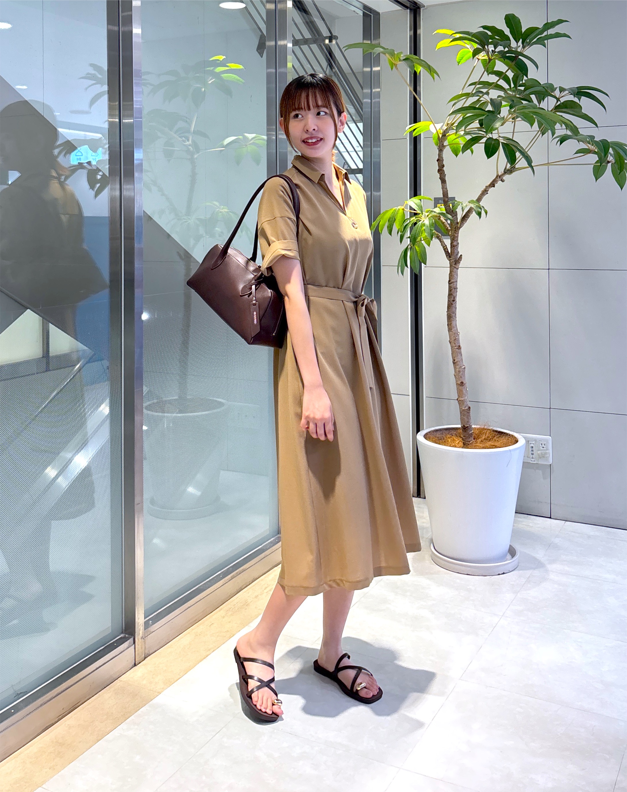 yukaさんの「UNTITLED｜【UVカット/接触冷感/通気性】エアリークールワンピース」を使ったコーディネート