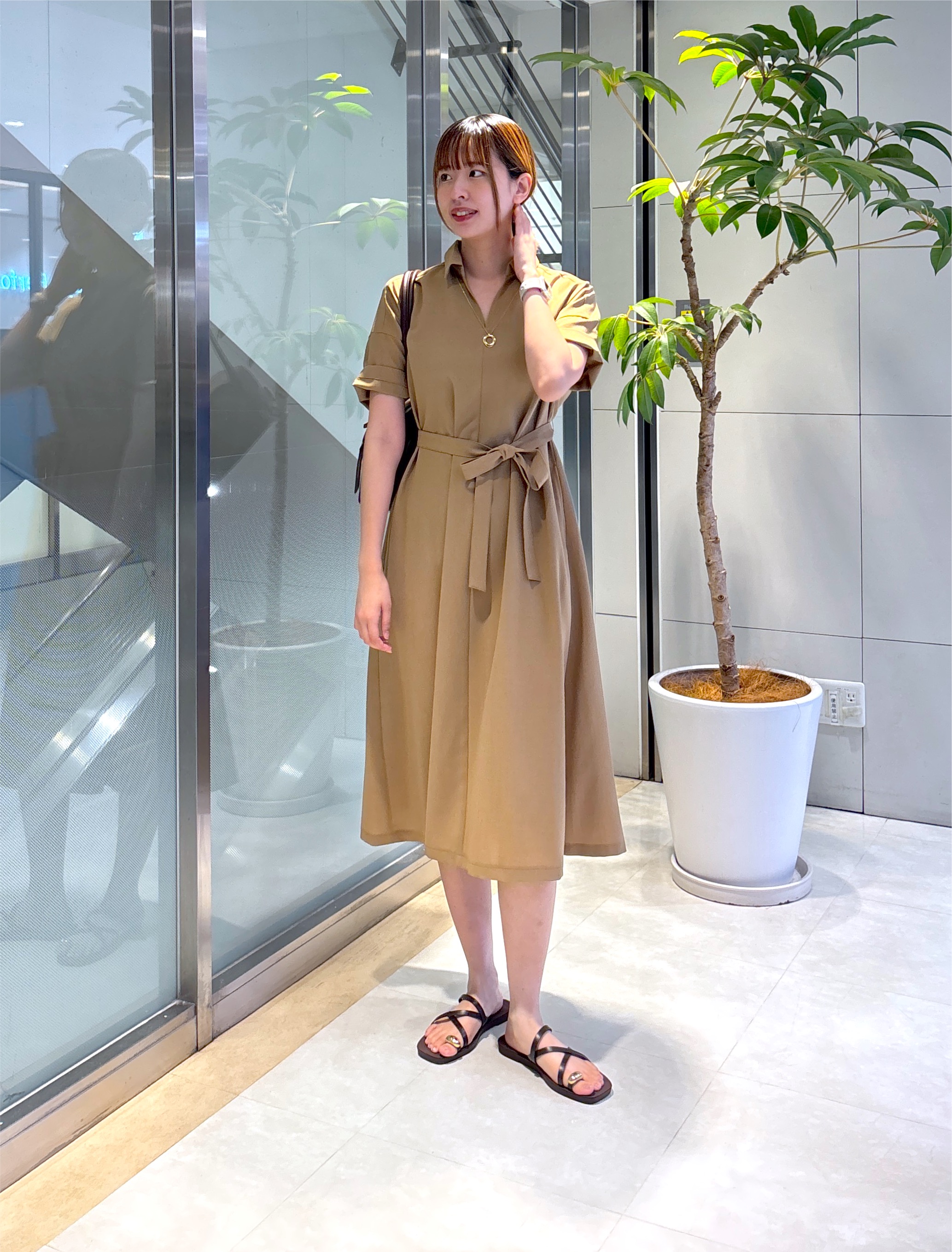yukaさんの「UNTITLED｜【UVカット/接触冷感/通気性】エアリークールワンピース」を使ったコーディネート