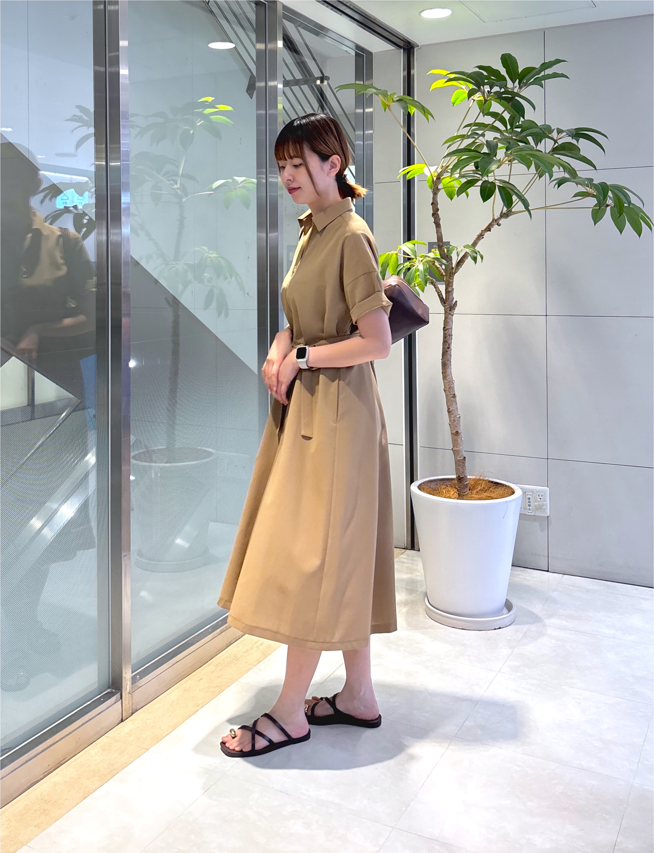 yukaさんの「UNTITLED｜【UVカット/接触冷感/通気性】エアリークールワンピース」を使ったコーディネート