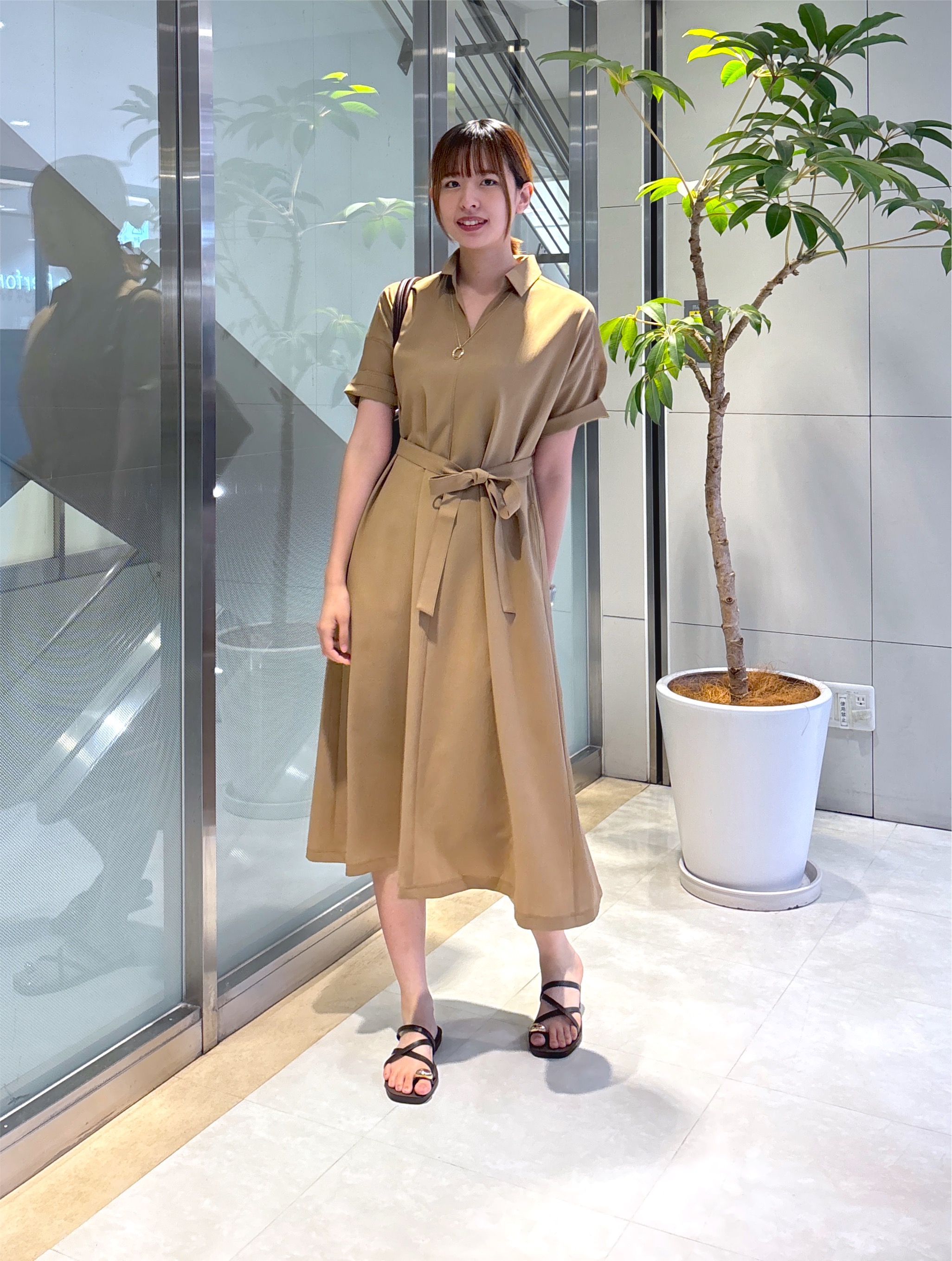 yukaさんの「UNTITLED｜【UVカット/接触冷感/通気性】エアリークールワンピース」を使ったコーディネート