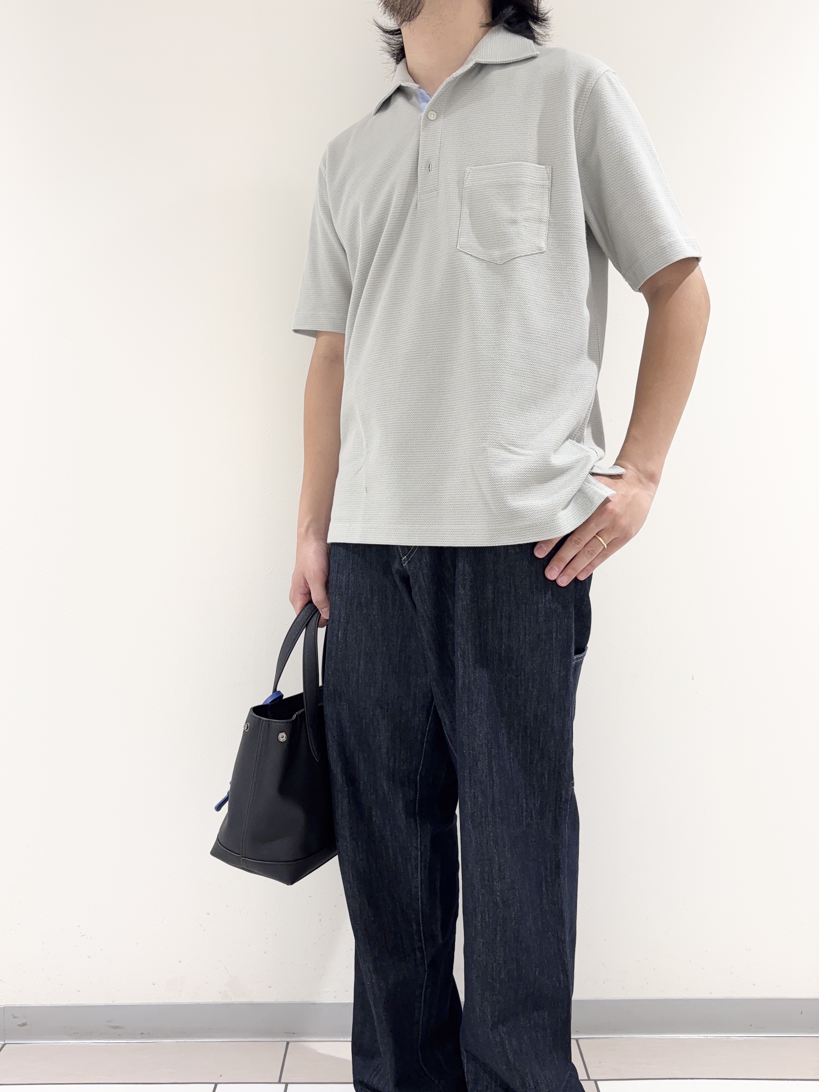 及川さんの「TAKEO KIKUCHI｜【抗菌防臭】ステイフレッシュ ポロシャツ」を使ったコーディネート