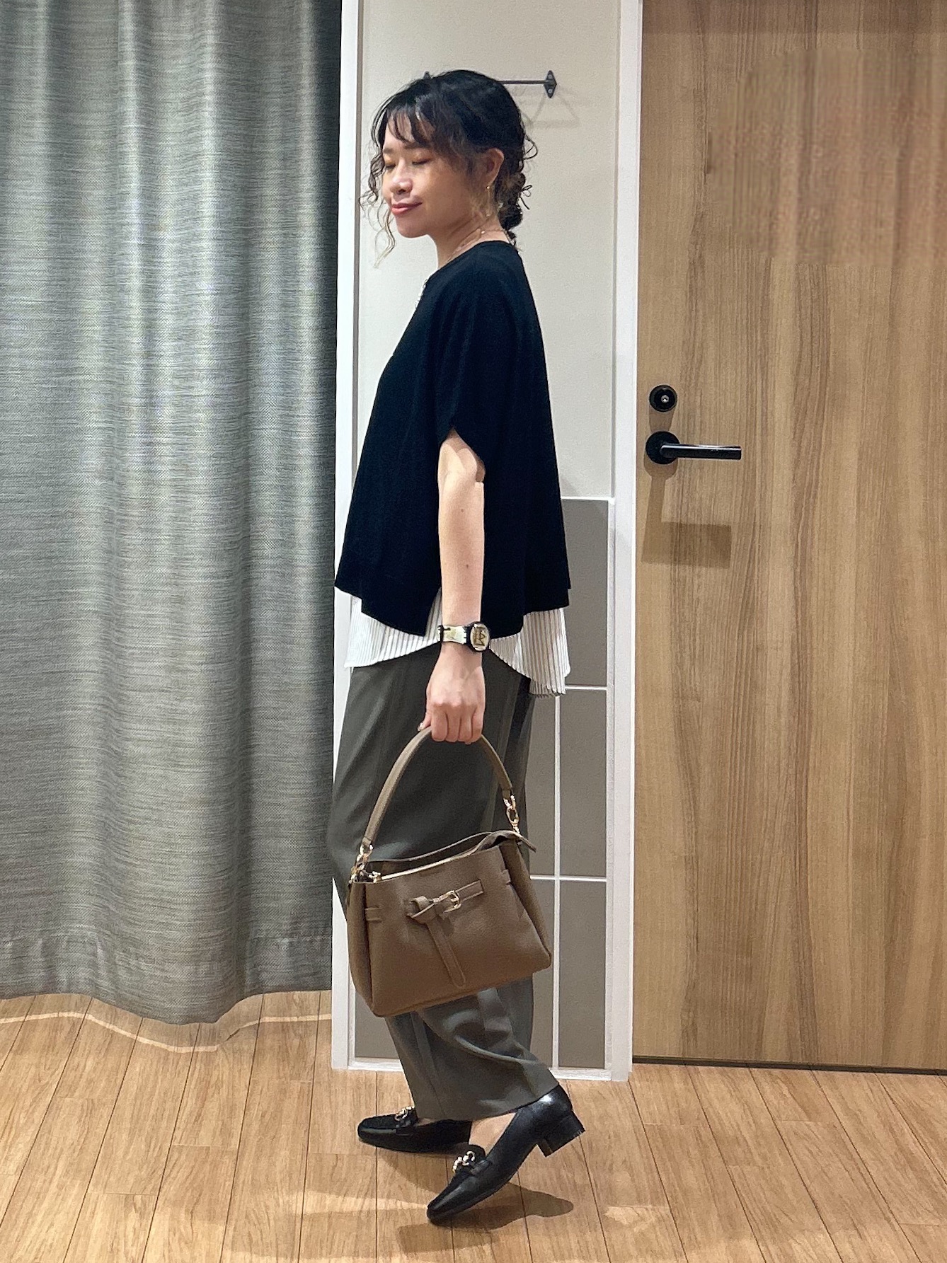 よっしーさんの「grove｜【体系カバー◎】ニット&times;インナーシャツタンクSET」を使ったコーディネート