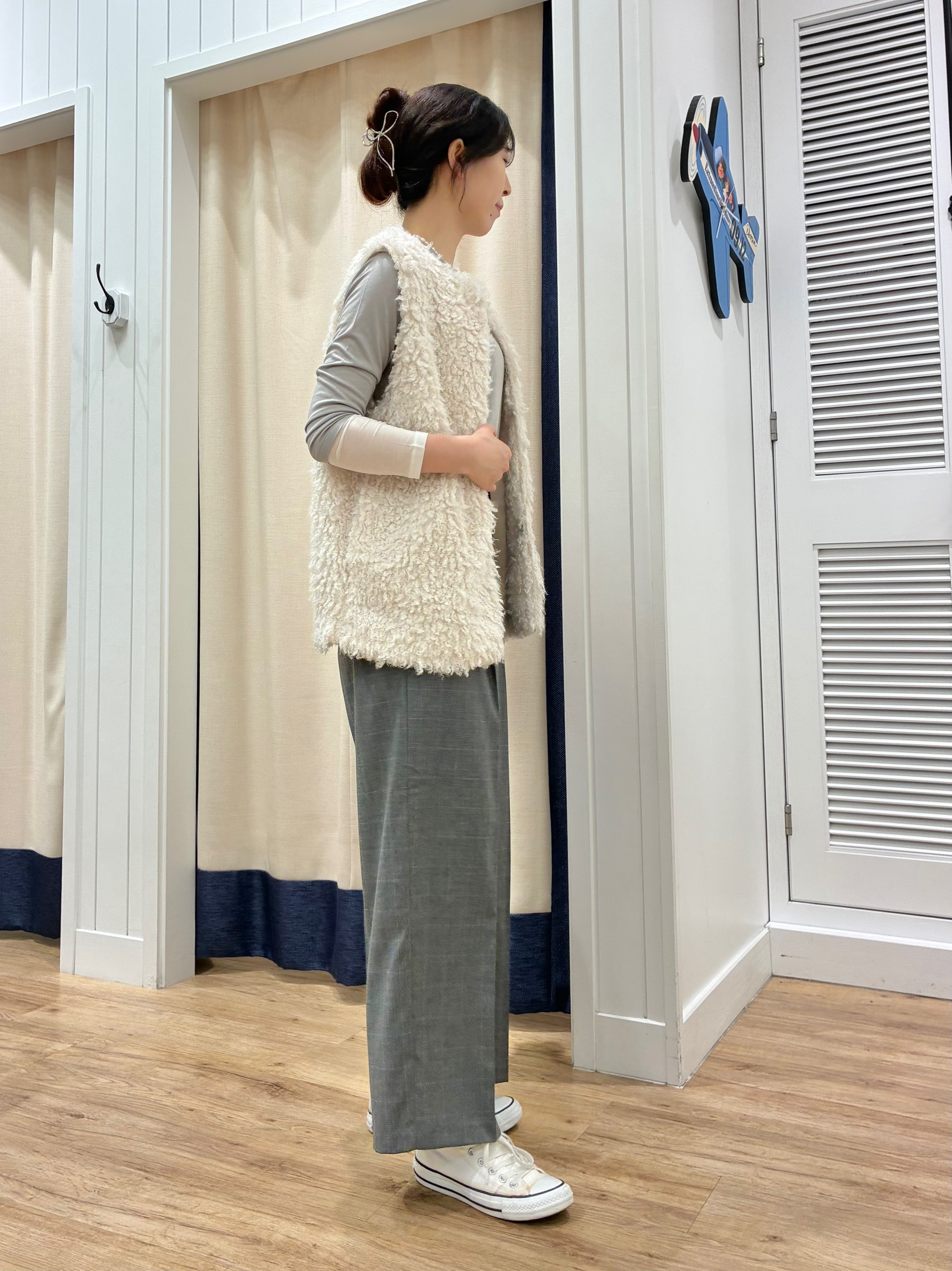 KANNAさんの「Dessin｜フェイクファージレ」を使ったコーディネート