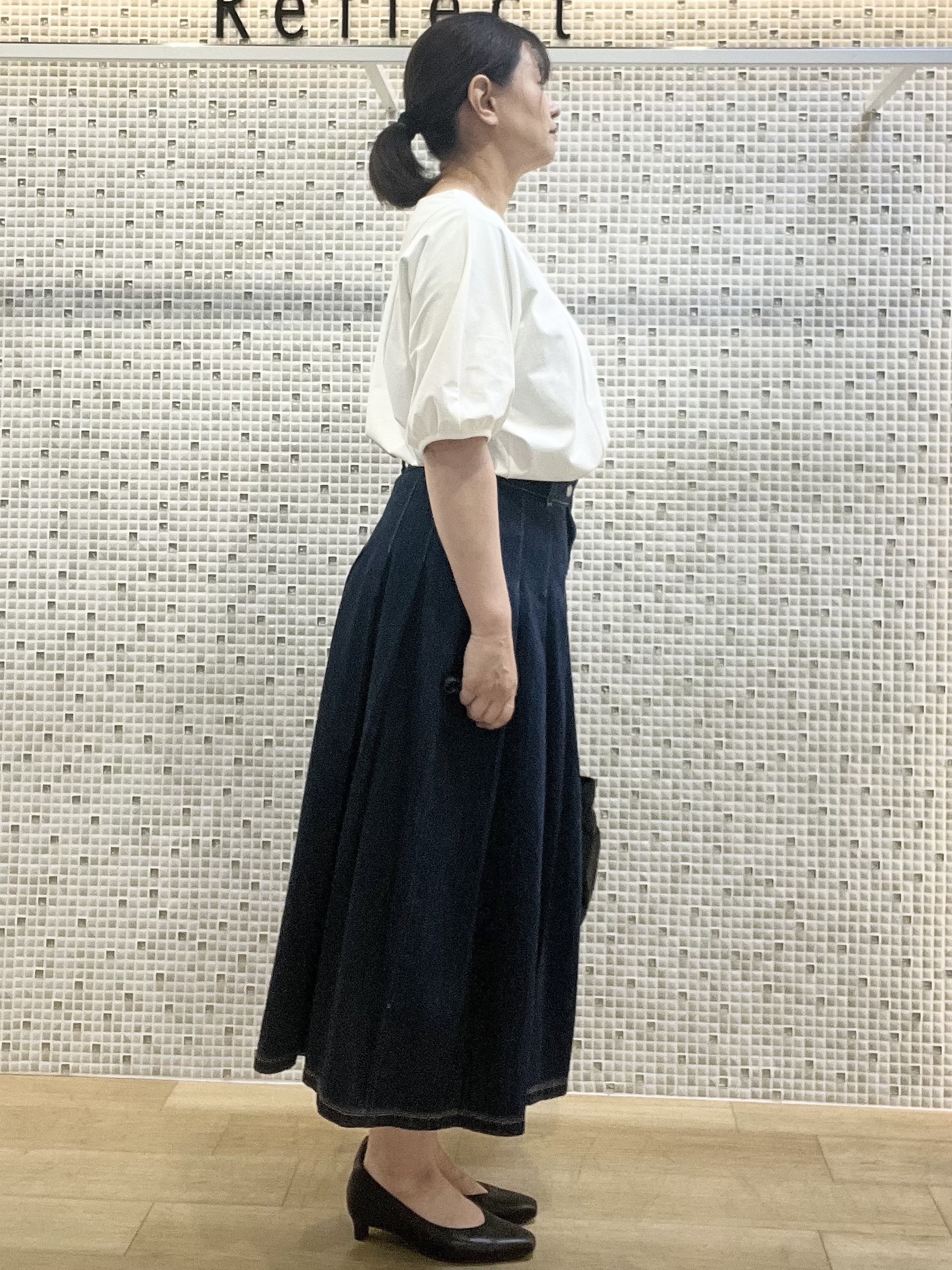 KAOさんの「Reflect｜【UVカット／接触冷感／吸水速乾】ギャザースリーブカットソー」を使ったコーディネート