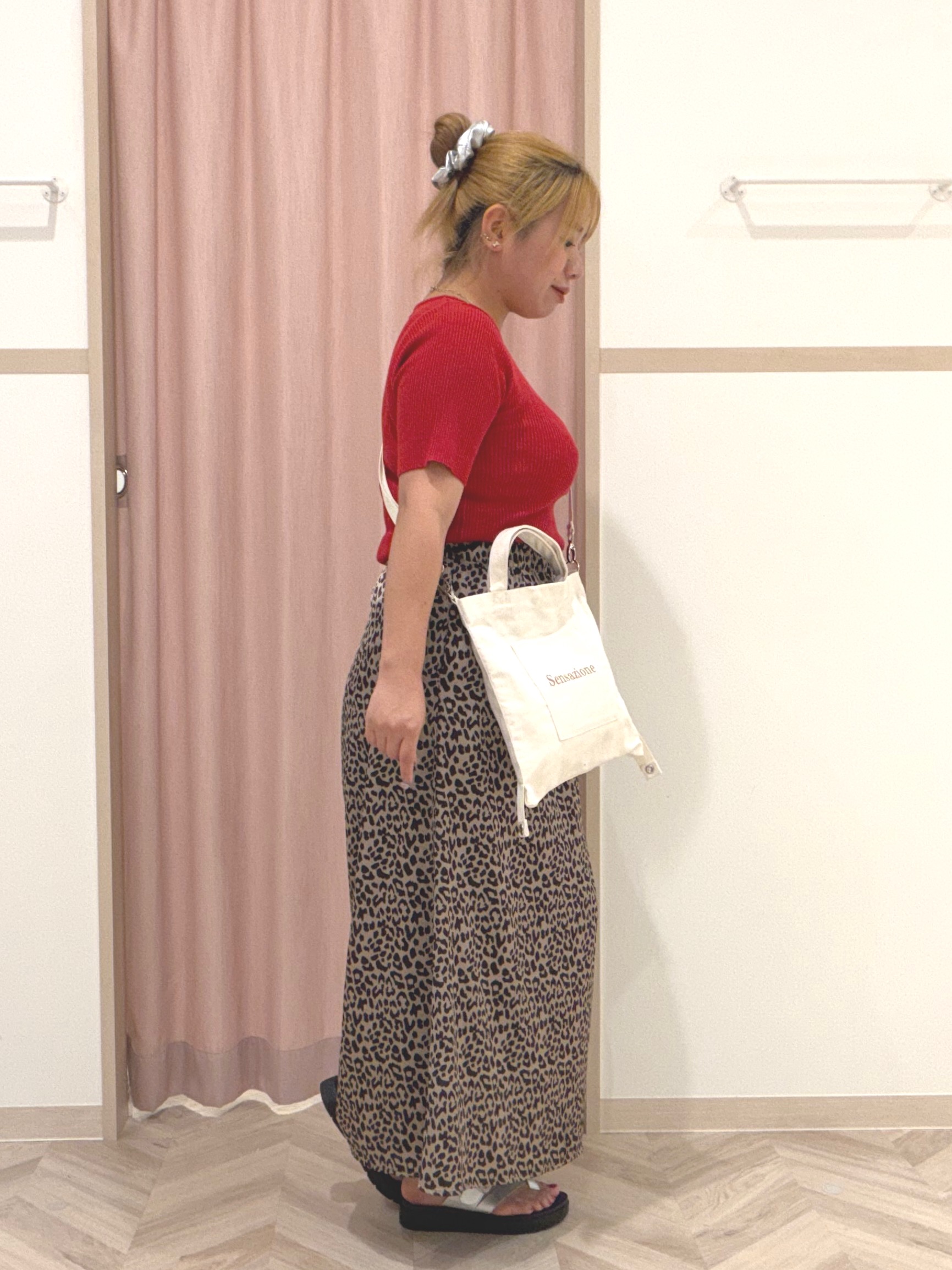 まちゃんなちゃんさんの「SHOO･LA･RUE｜【毛玉になりにくい/洗濯機可/S-LL】大人上品な 5分袖スクエアトップス」を使ったコーディネート