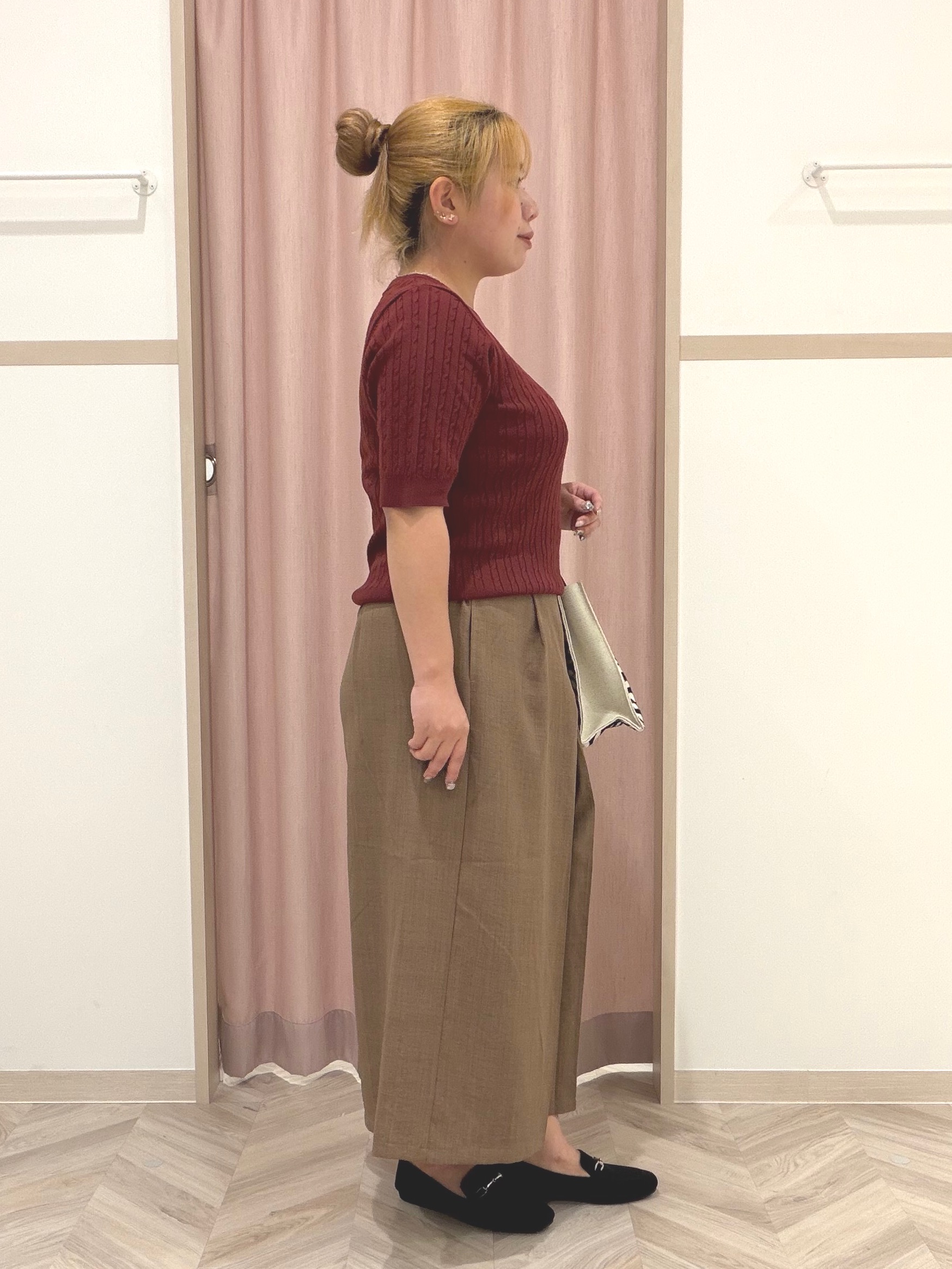 まちゃんなちゃんさんの「SHOO･LA･RUE｜【洗濯機可/S-LL】上品見え ミニケーブルニット」を使ったコーディネート