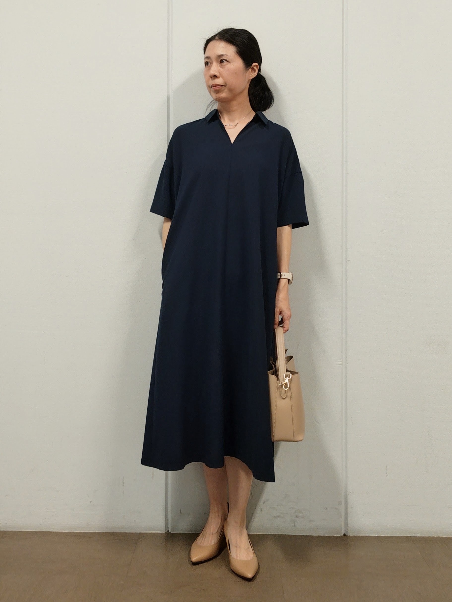 OHNUMAさんの「UNTITLED｜【残暑も快適/UVカット/接触冷感】エアリークールワンピース」を使ったコーディネート
