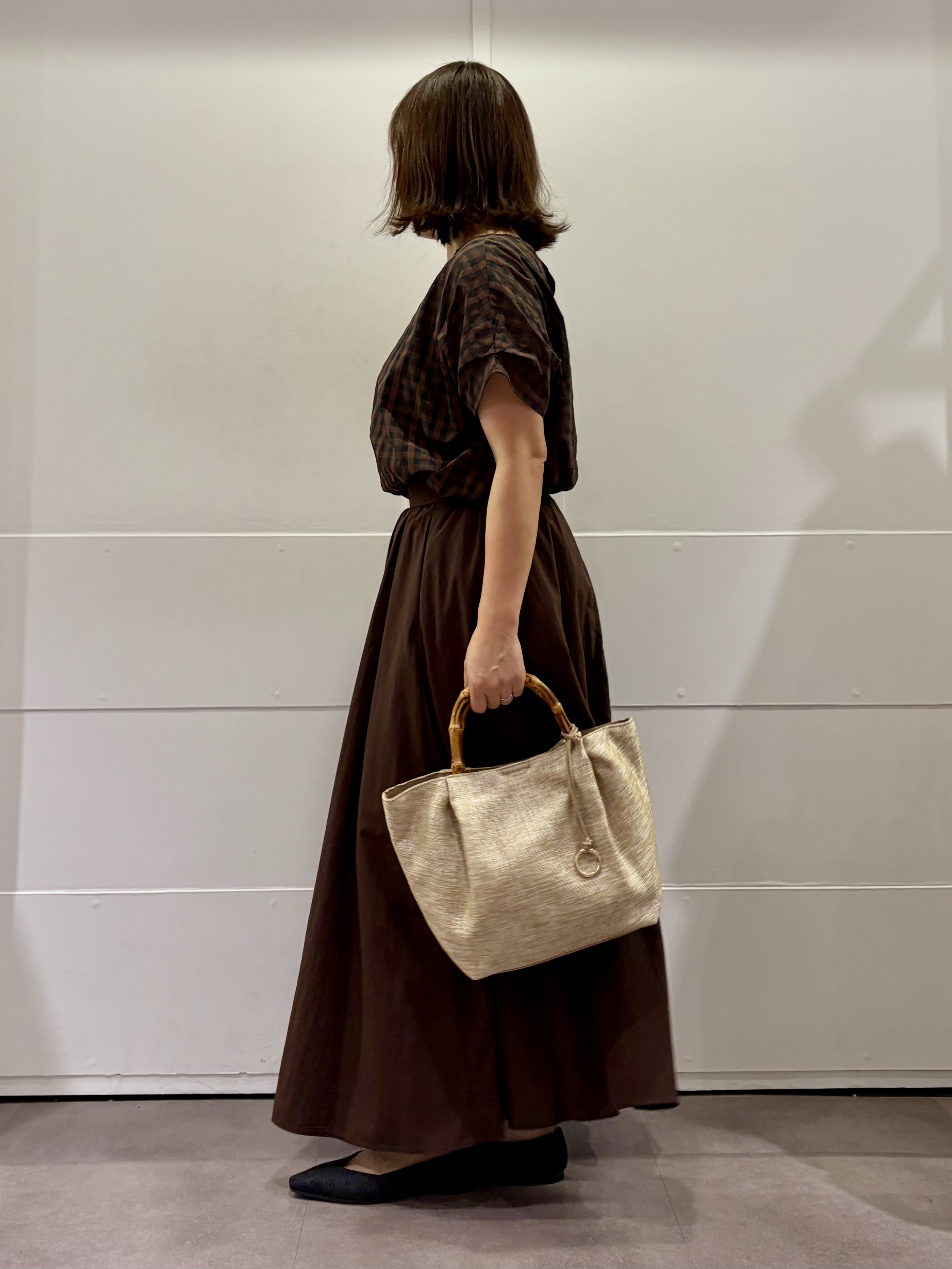TOKOさんの「UNTITLED｜シアーチェックブラウス」を使ったコーディネート