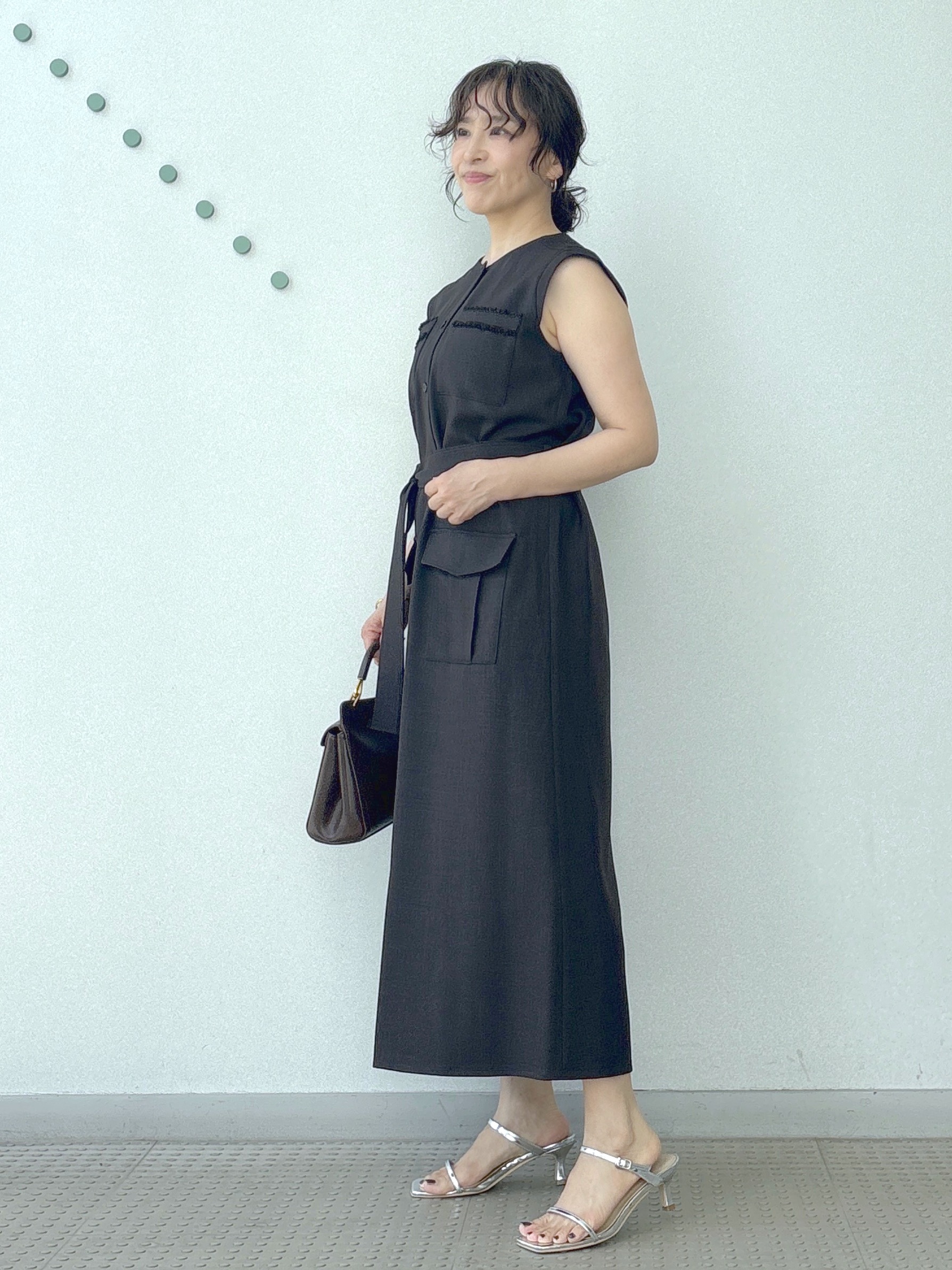 kawamuraさんの「DRESSTERIOR｜ウォッシャブルツイードライクワンピース」を使ったコーディネート