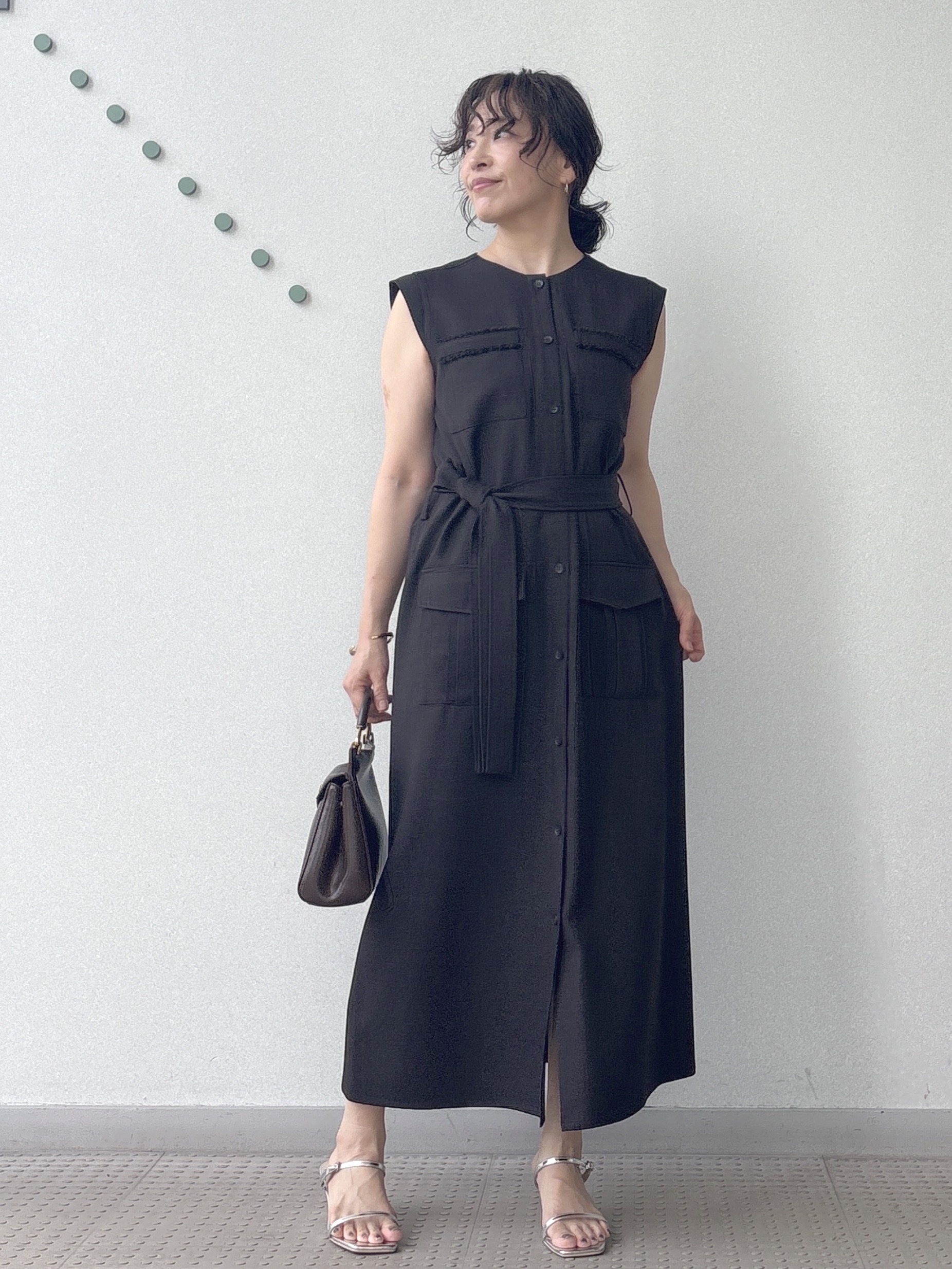 kawamuraさんの「DRESSTERIOR｜ウォッシャブルツイードライクワンピース」を使ったコーディネート