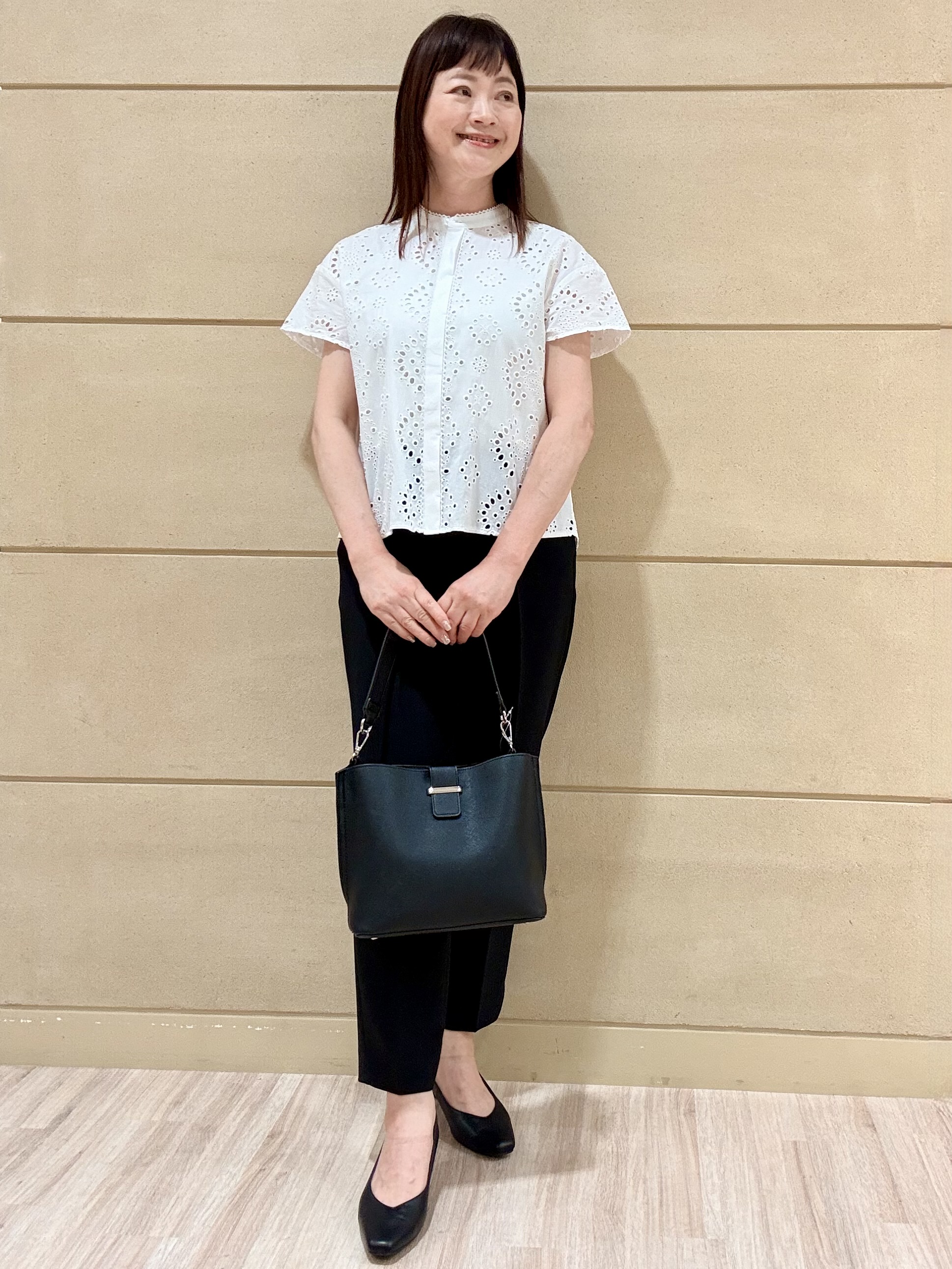 Marさんの「Reflect｜【通勤◎】カットワーク刺繍レース シャツブラウス」を使ったコーディネート