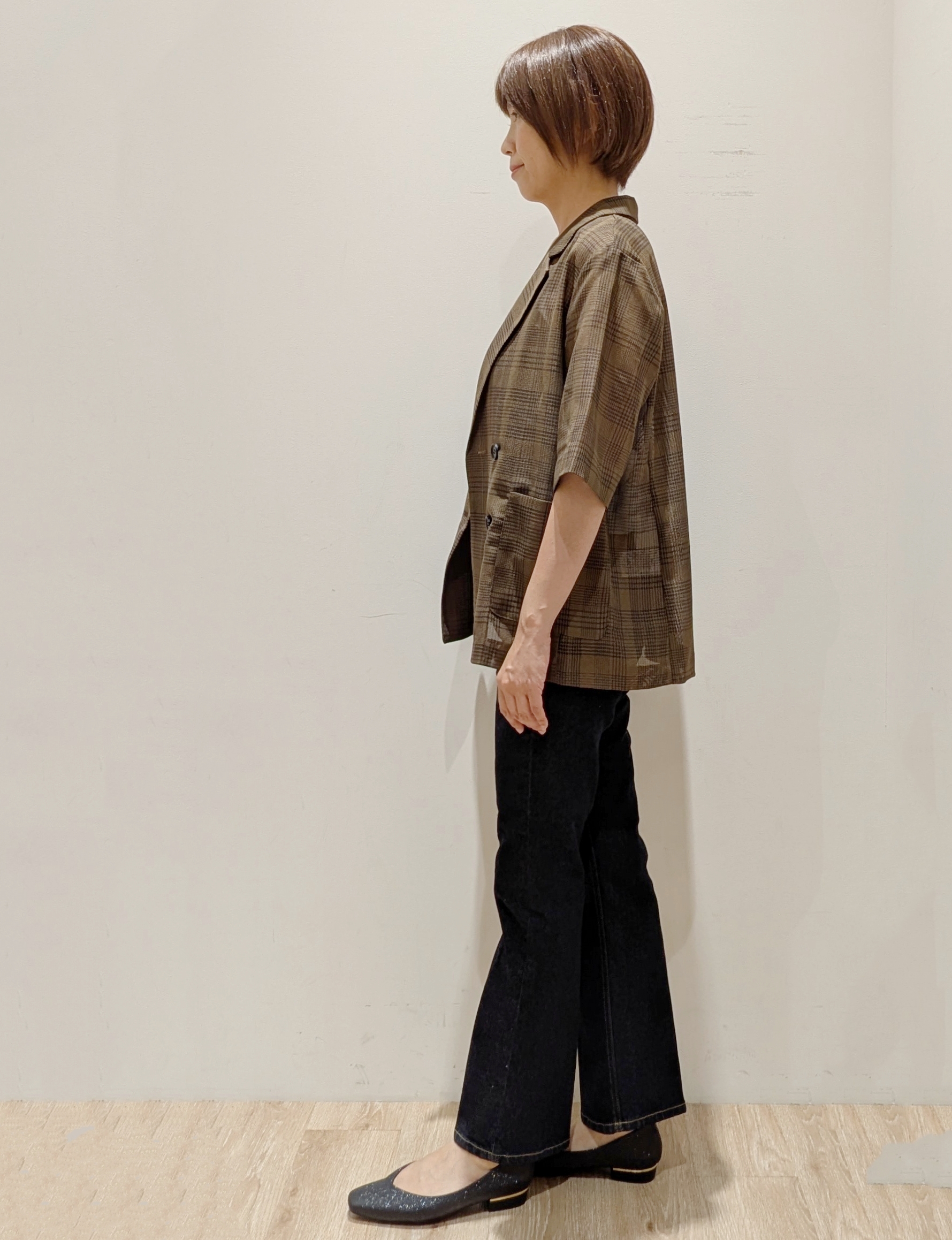 SHIMAKOさんの「OPAQUE.CLIP｜オーガニックコットン混 ベーシックリブタンクトップ【洗濯機OK】」を使ったコーディネート