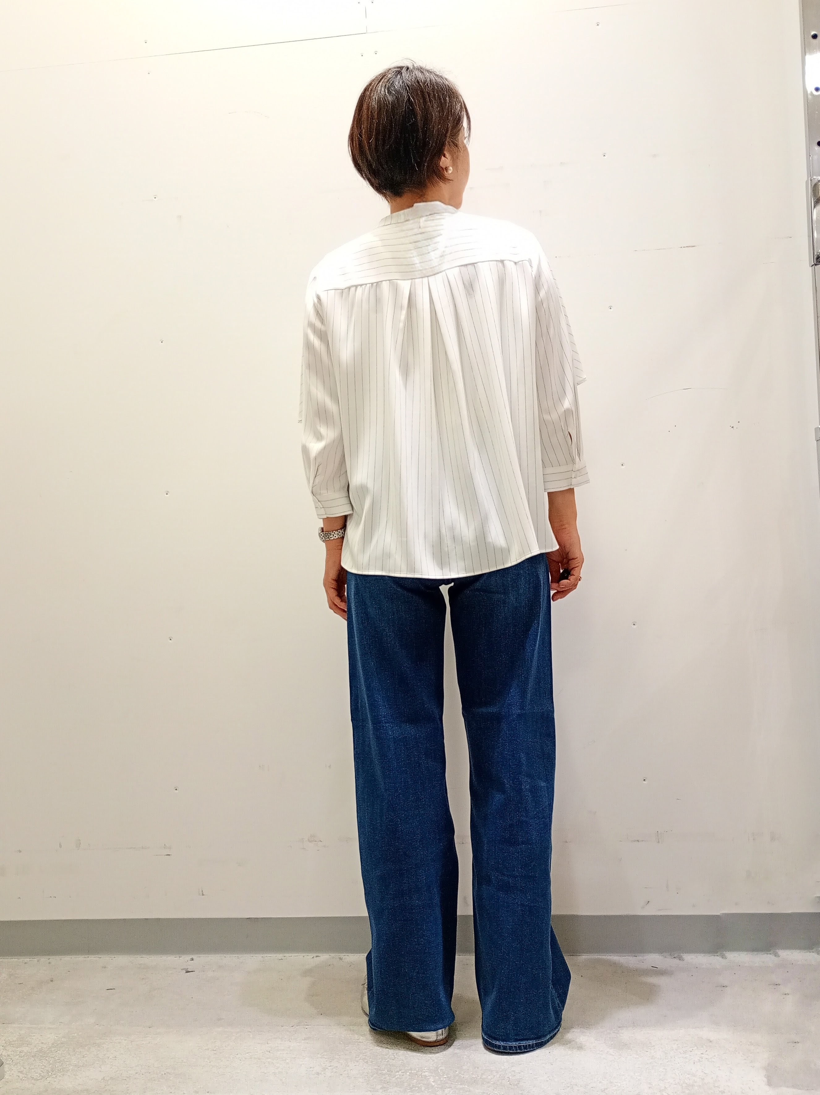 Kさんの「INDIVI｜【接触冷感/UVケア/夏羽織り/着る日傘】ケープ風ブラウス」を使ったコーディネート