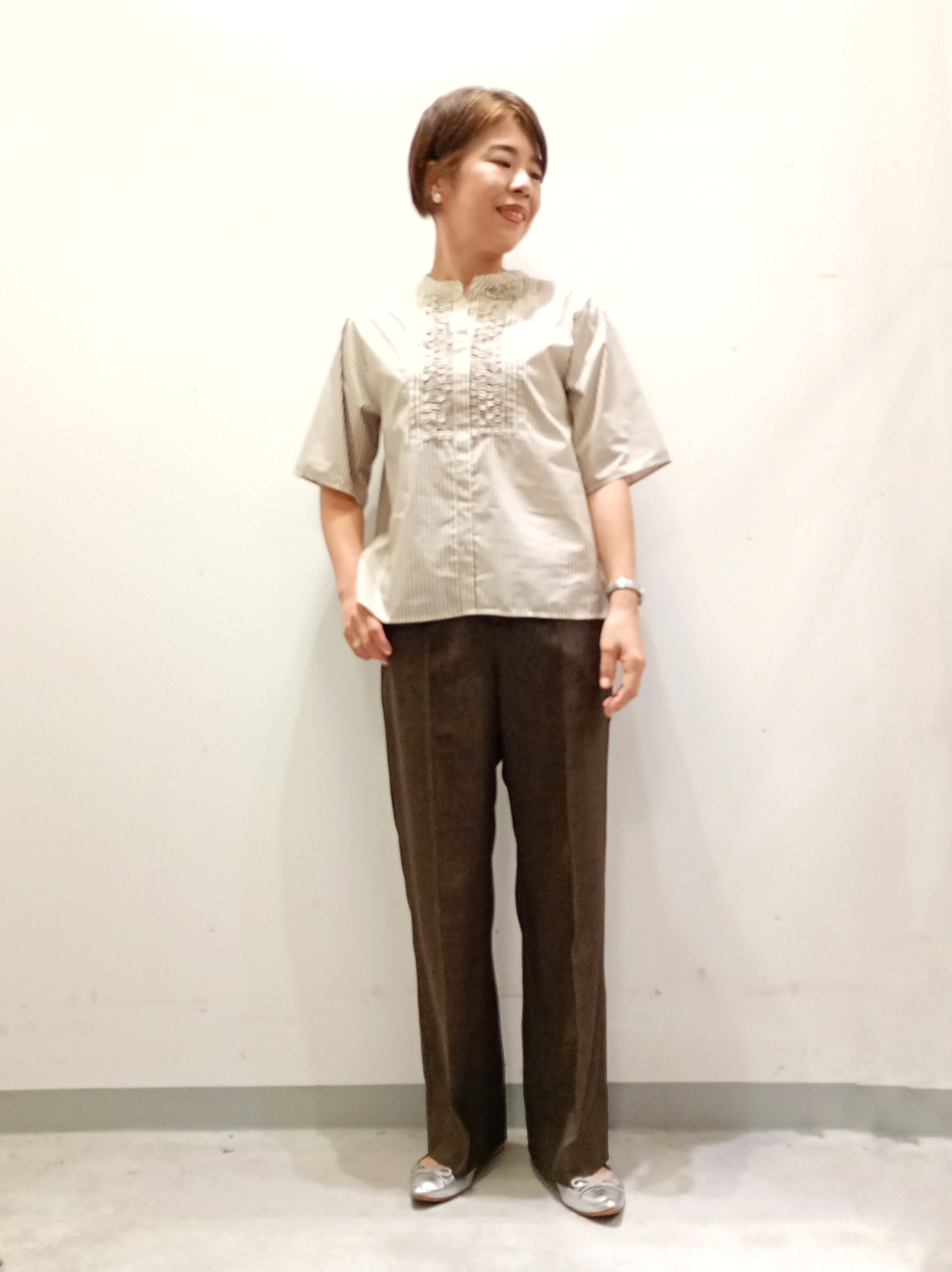 Kさんの「INDIVI｜【接触冷感/UVケア/着る日傘】ダブルジャケット」を使ったコーディネート