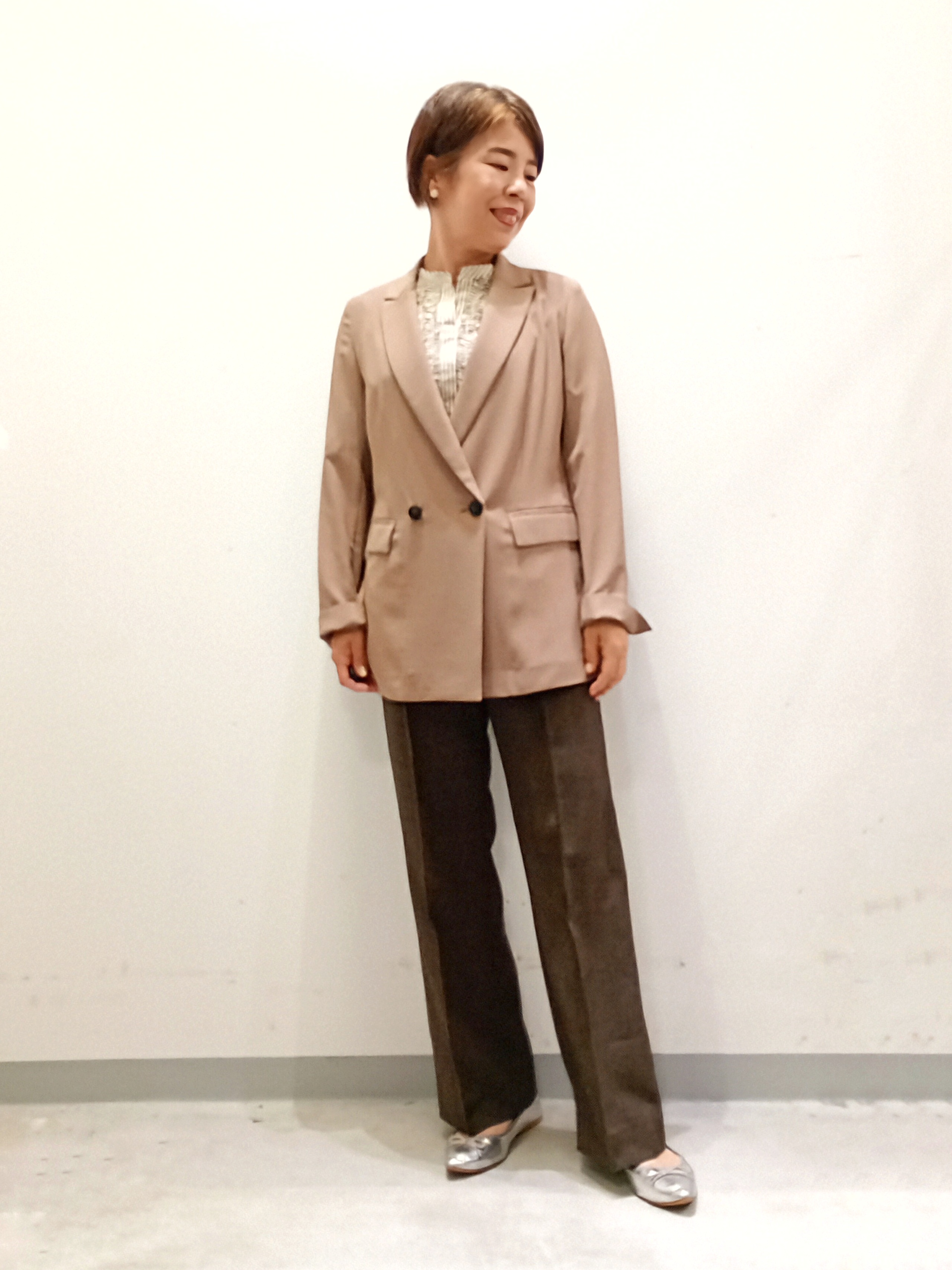 Kさんの「INDIVI｜【接触冷感/UVケア/着る日傘】ダブルジャケット」を使ったコーディネート