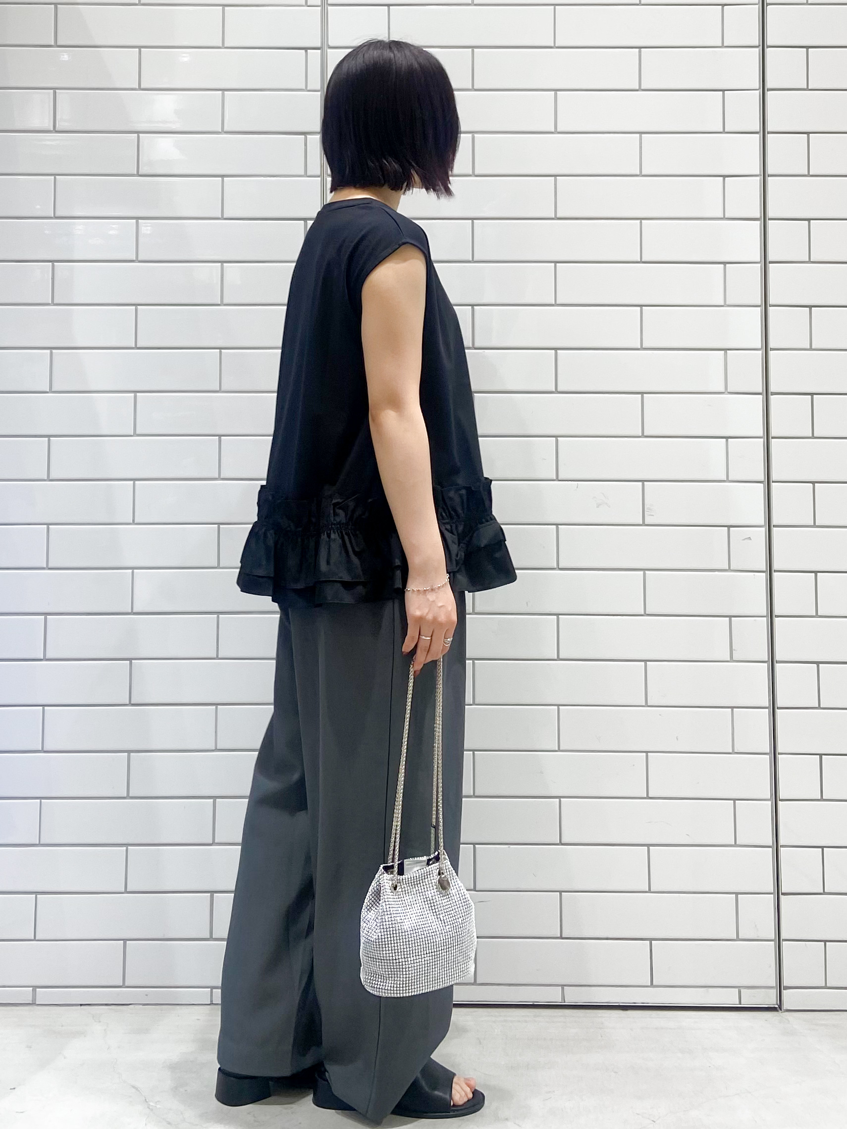 kimiさんの「OPAQUE.CLIP｜裾フリルドッキングカットソー【洗濯機OK】」を使ったコーディネート