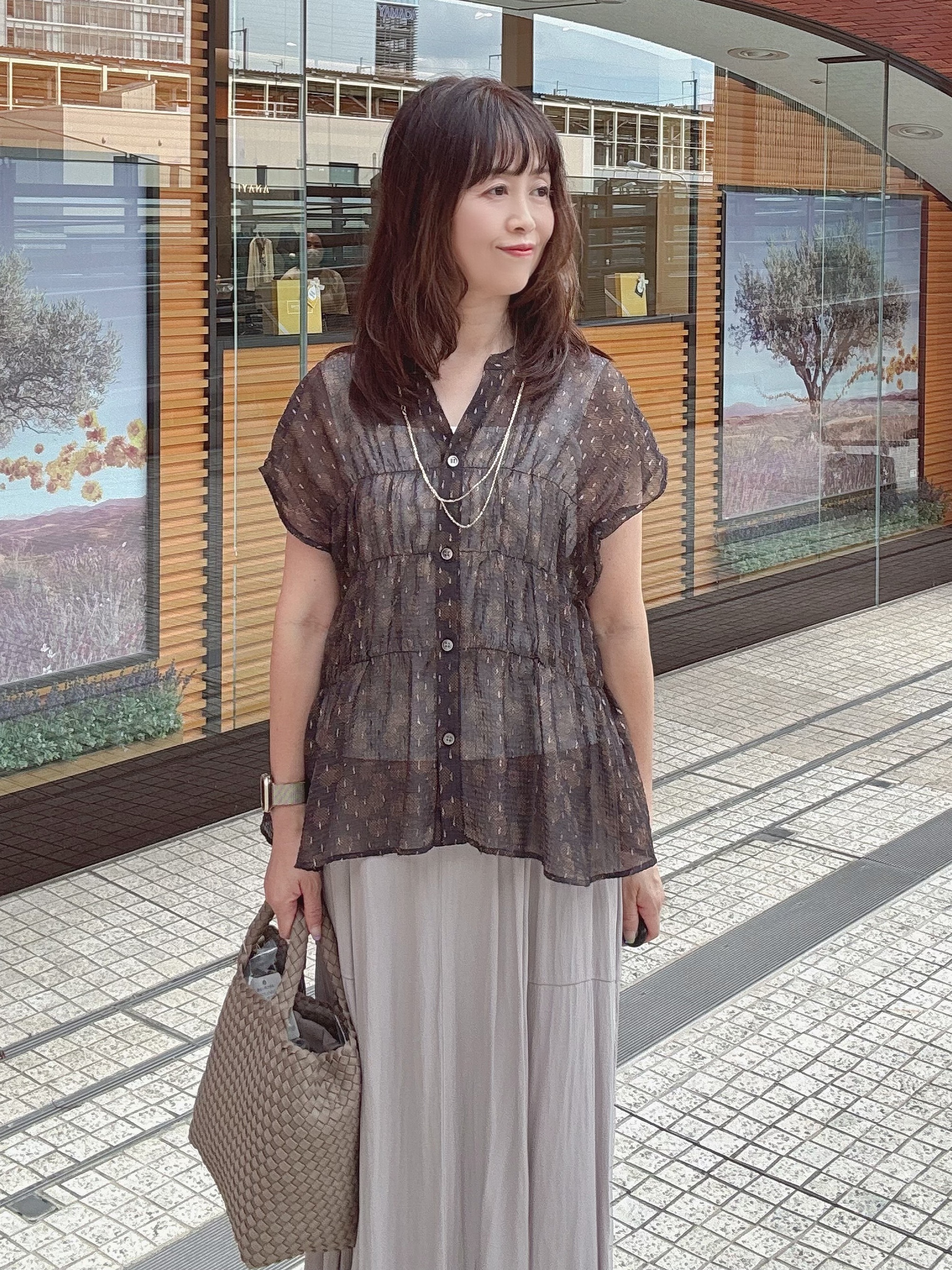 makiさんの「UNTITLED｜ヴィンテージドットブラウス」を使ったコーディネート
