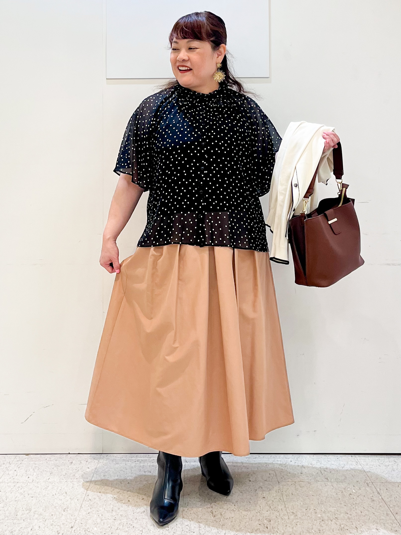 kimmyさんの「Reflect｜【UVカット／アンサンブル／手洗い可】バイカラーニットカーディガン」を使ったコーディネート