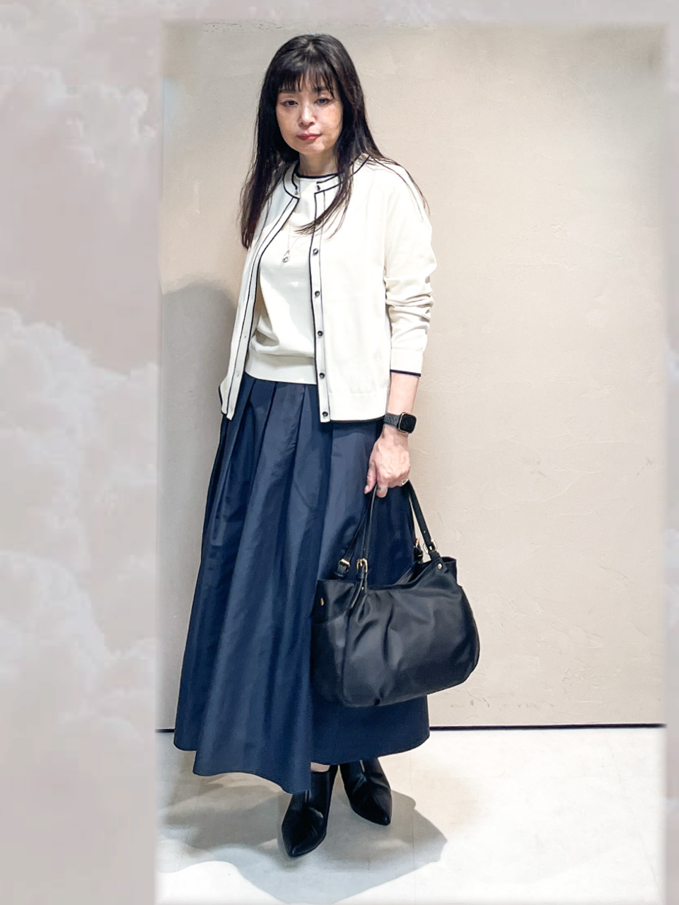 Kuwa-Pさんの「Reflect｜【手洗い可】タックプリーツ フレアスカート」を使ったコーディネート